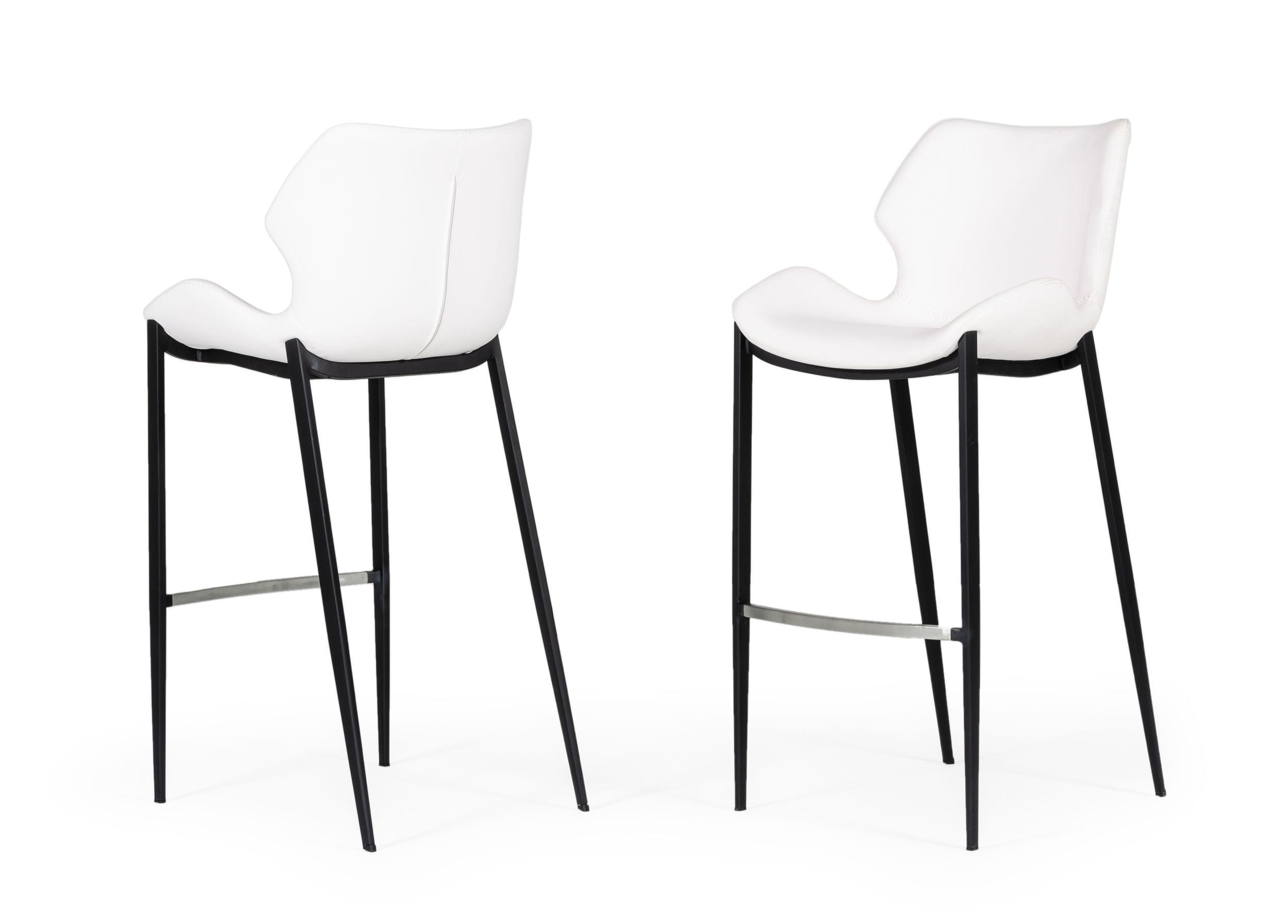 Modrest Ithaca Modern Leatherette Bar Stool (Set of 2)