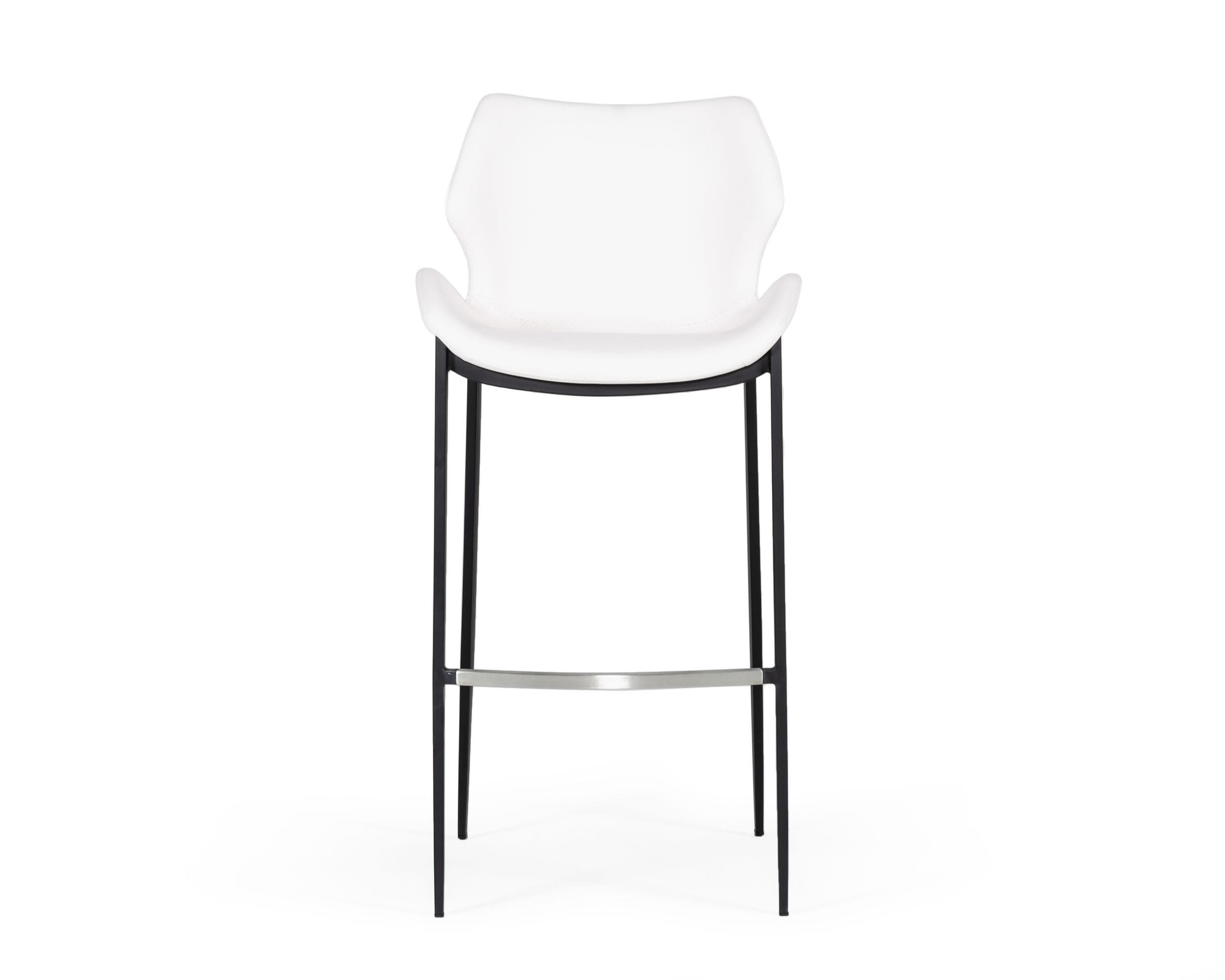 Modrest Ithaca Modern Leatherette Bar Stool (Set of 2)