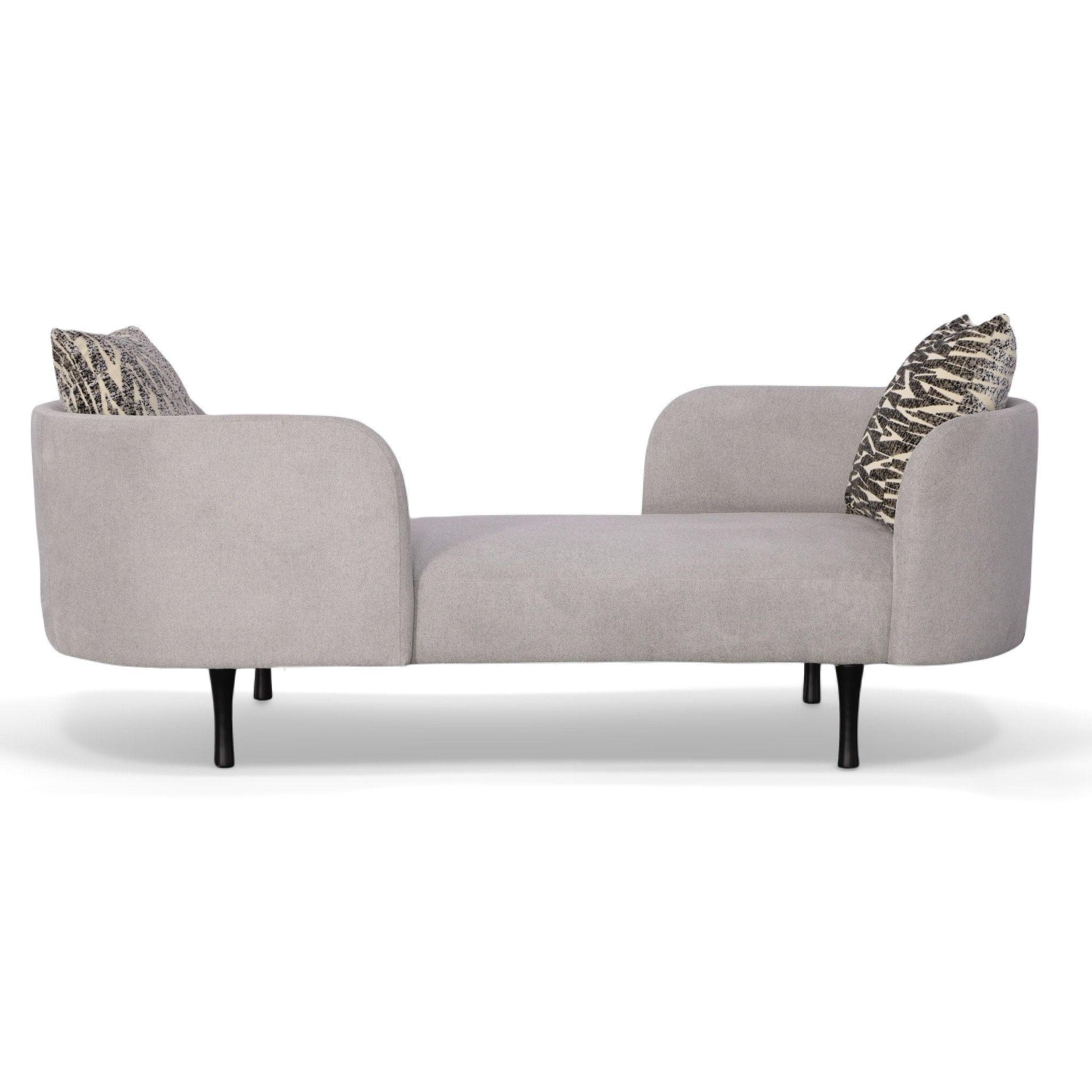 Divani Casa Jamie Glam Fabric Two Seater Chaise