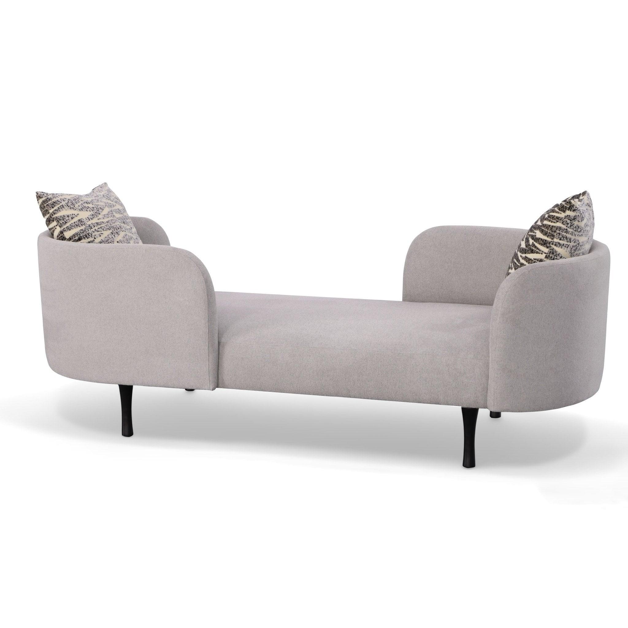 Divani Casa Jamie Glam Fabric Two Seater Chaise