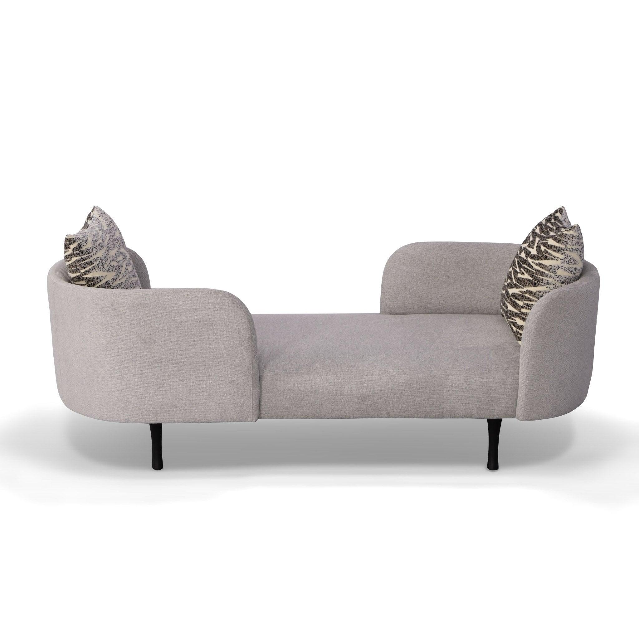 Divani Casa Jamie Glam Fabric Two Seater Chaise