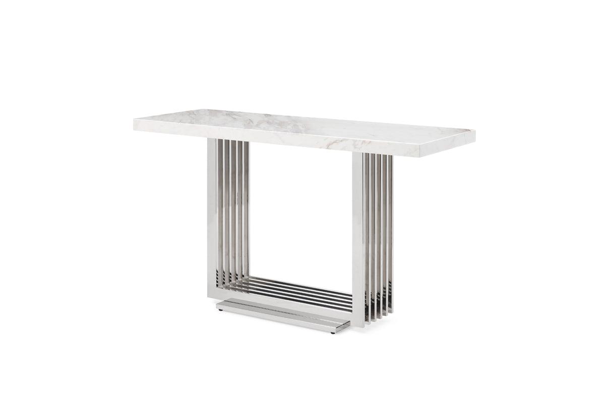 Modrest Kingsley Modern Marble Stainless Steel Console Table