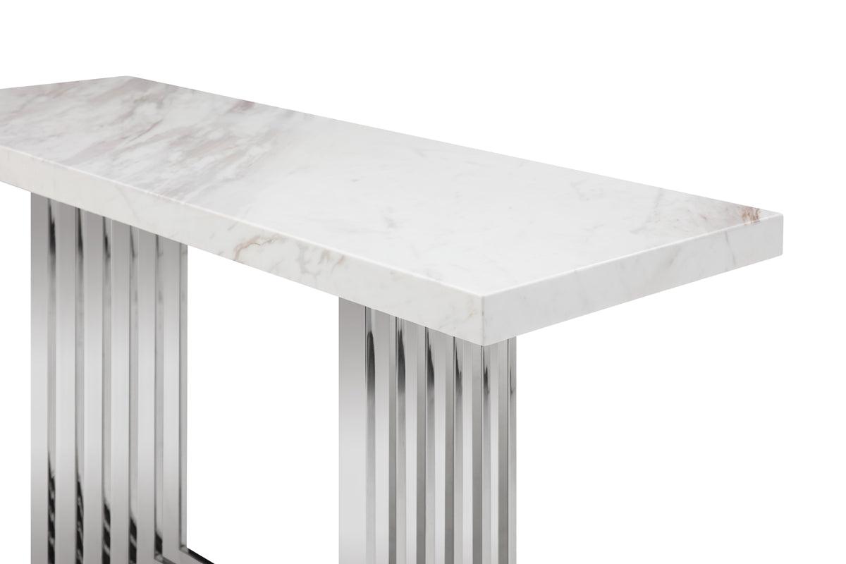 Modrest Kingsley Modern Marble Stainless Steel Console Table