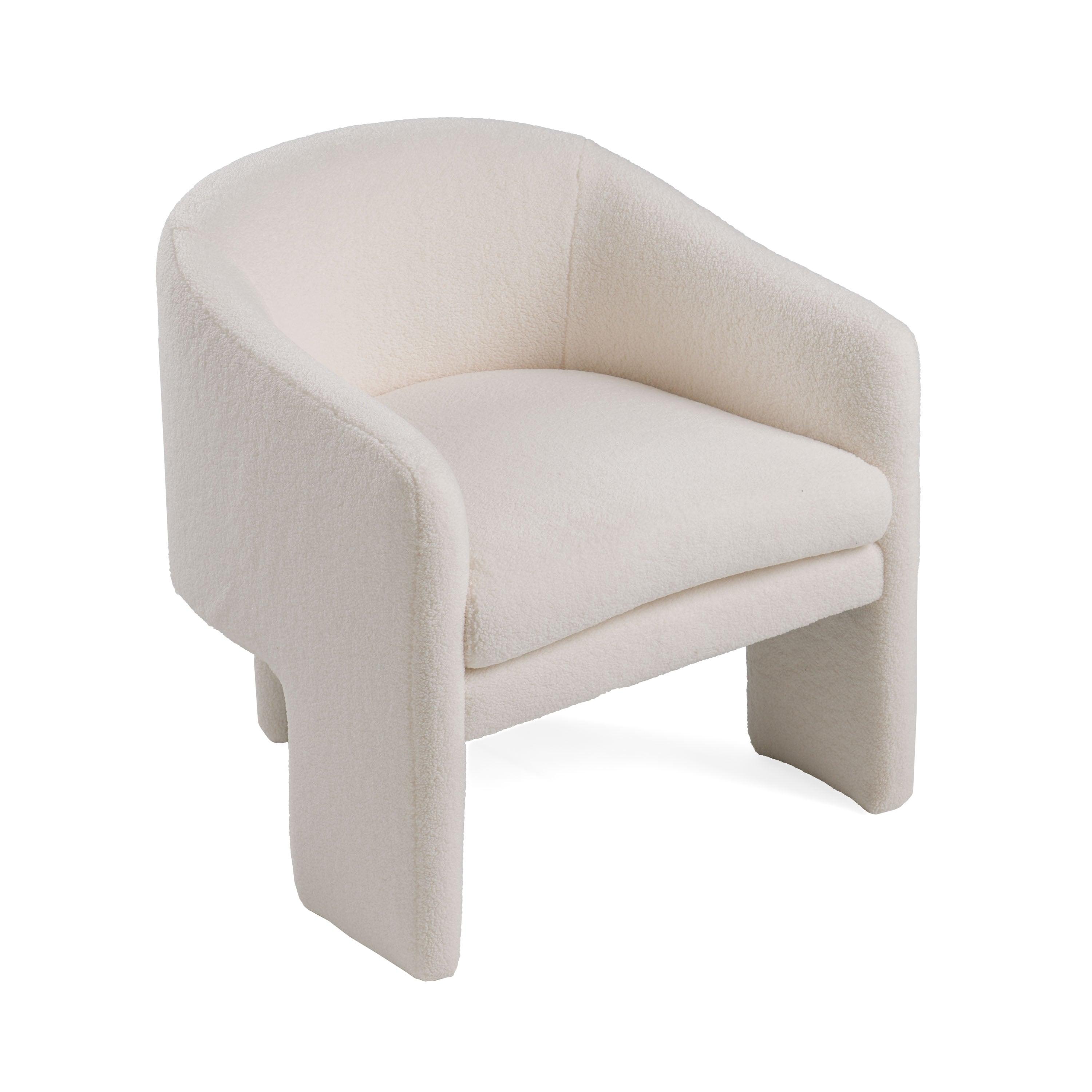 Modrest Khan Modern Off Fabric Accent Chair