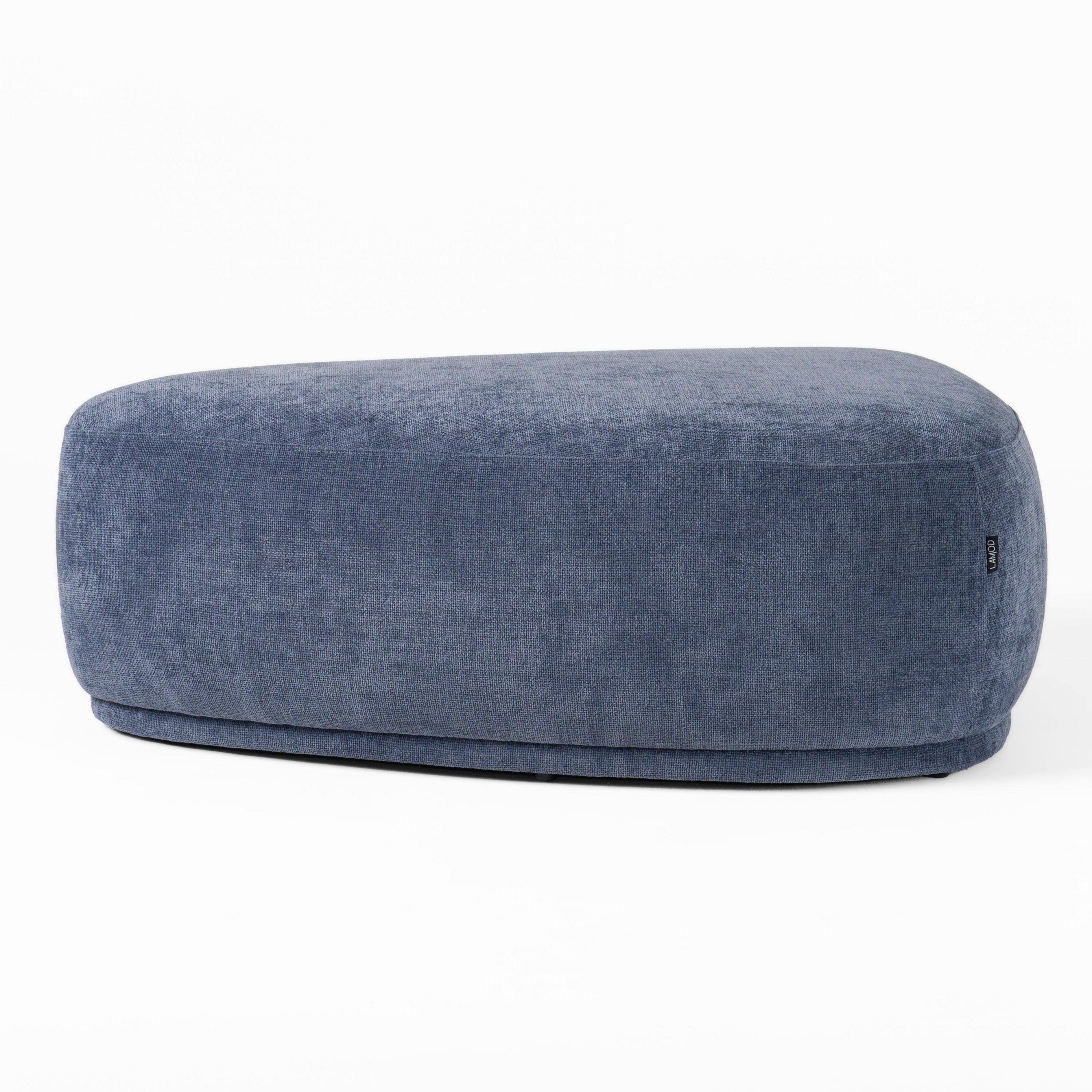 Divani Casa Kinsey Modern Large River Rock Ottoman