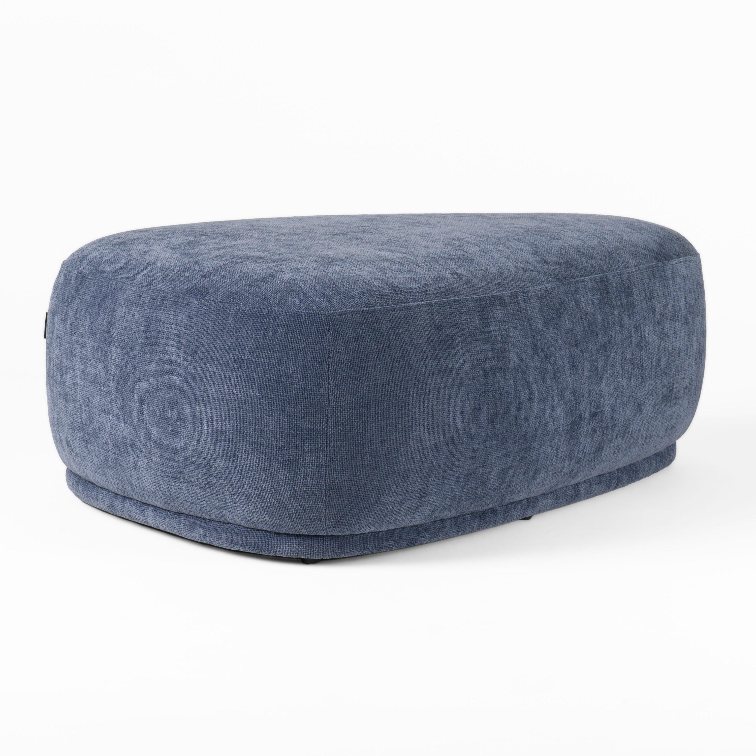 Divani Casa Kinsey Modern Large River Rock Ottoman