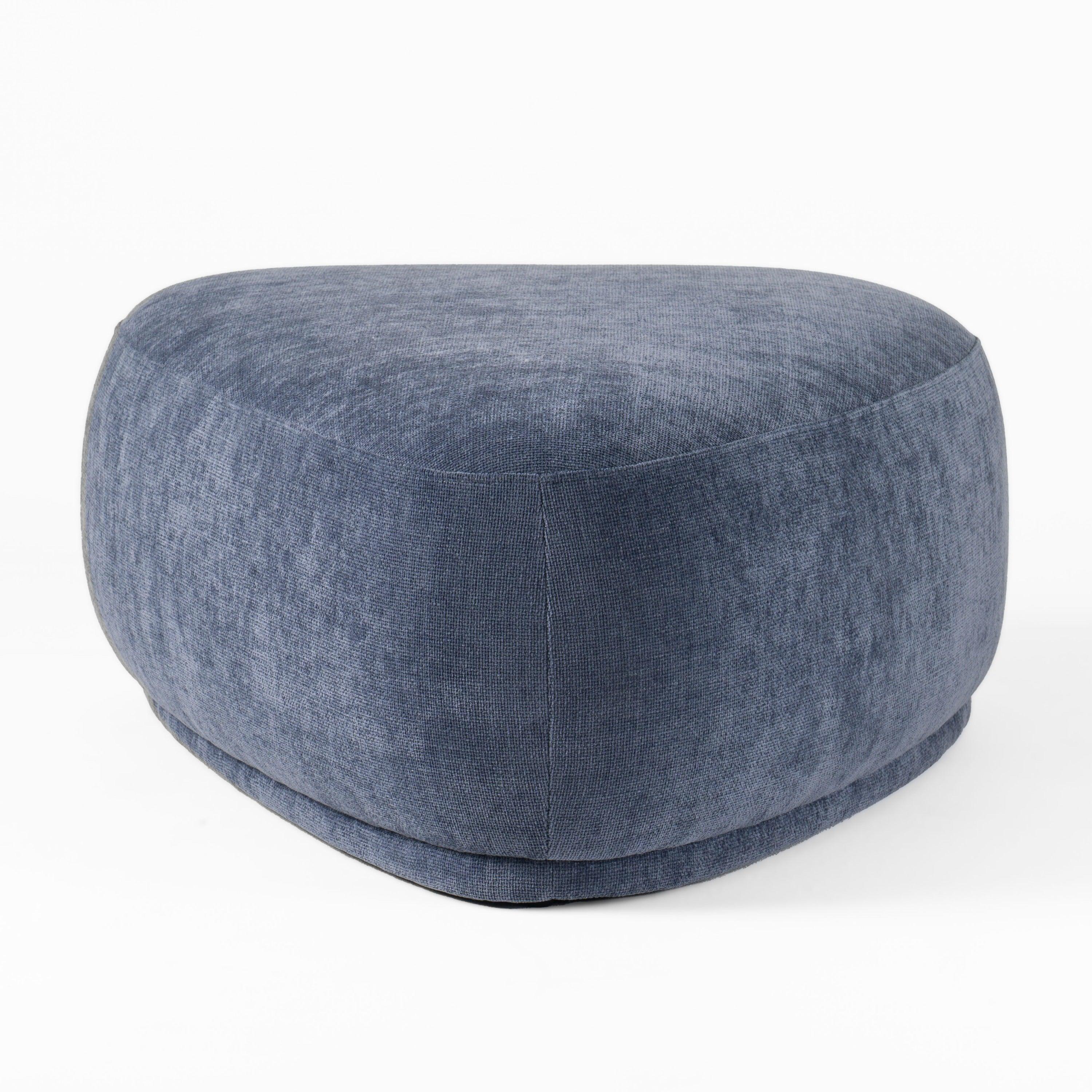 Divani Casa Kinsey Modern Large River Rock Ottoman