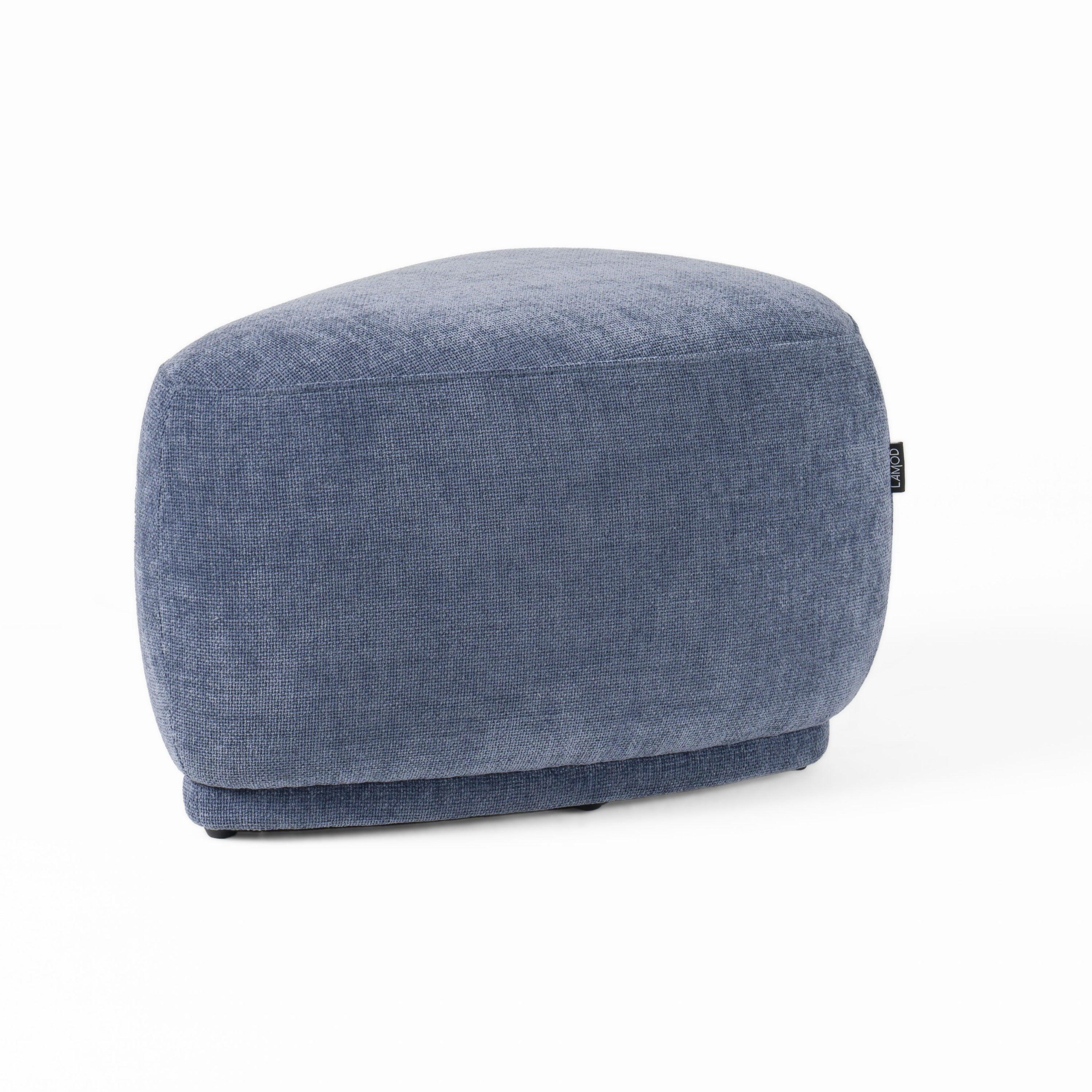 Divani Casa Kinsey Modern Small River Rock Ottoman