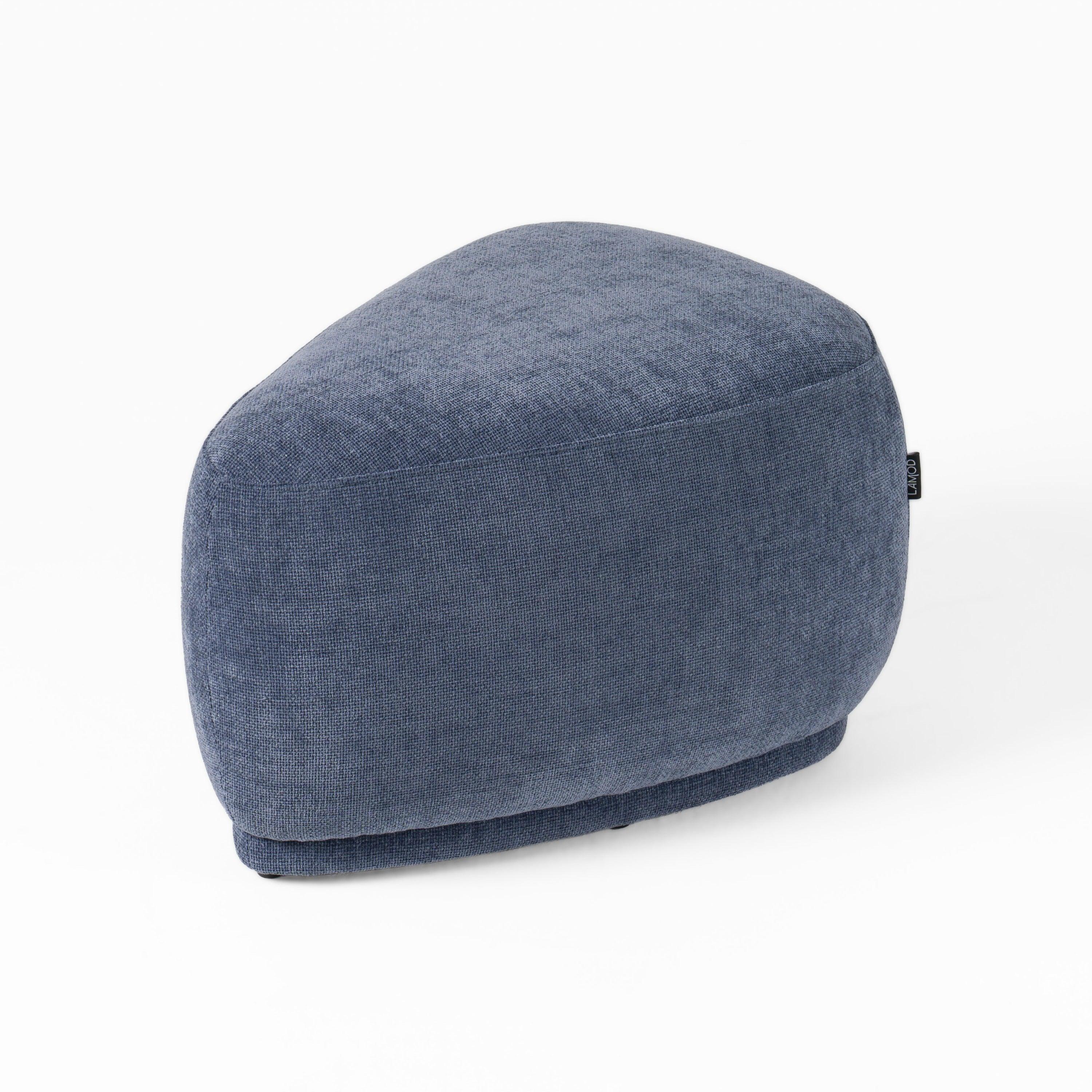 Divani Casa Kinsey Modern Small River Rock Ottoman