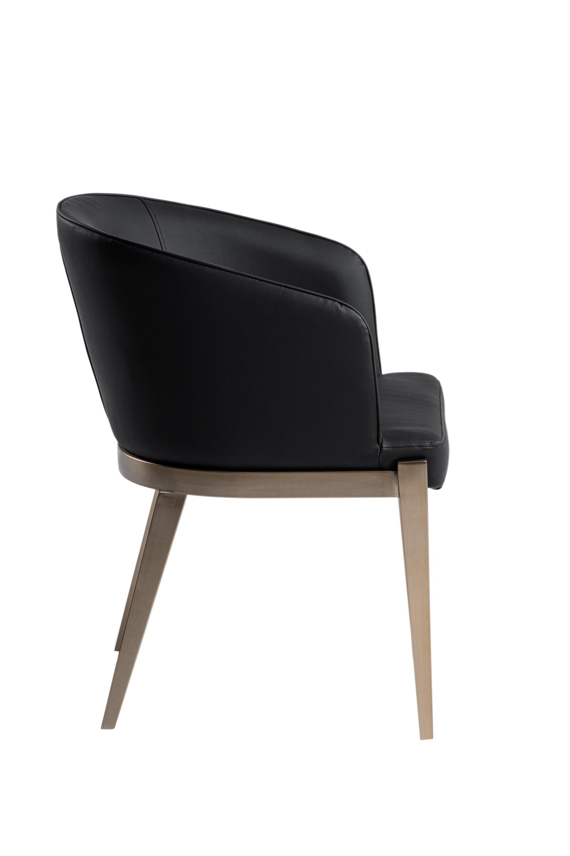 Modrest Kravitz Modern Vegan Leather Antique Dining Chair