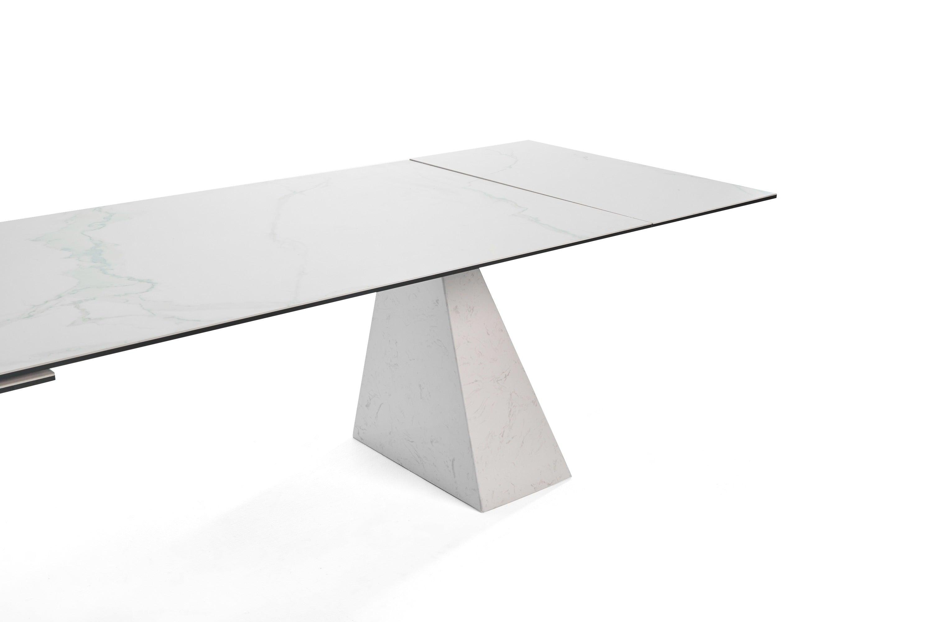 Modrest Latrobe Modern Ceramic Quartz 118" Extendable Dining Table