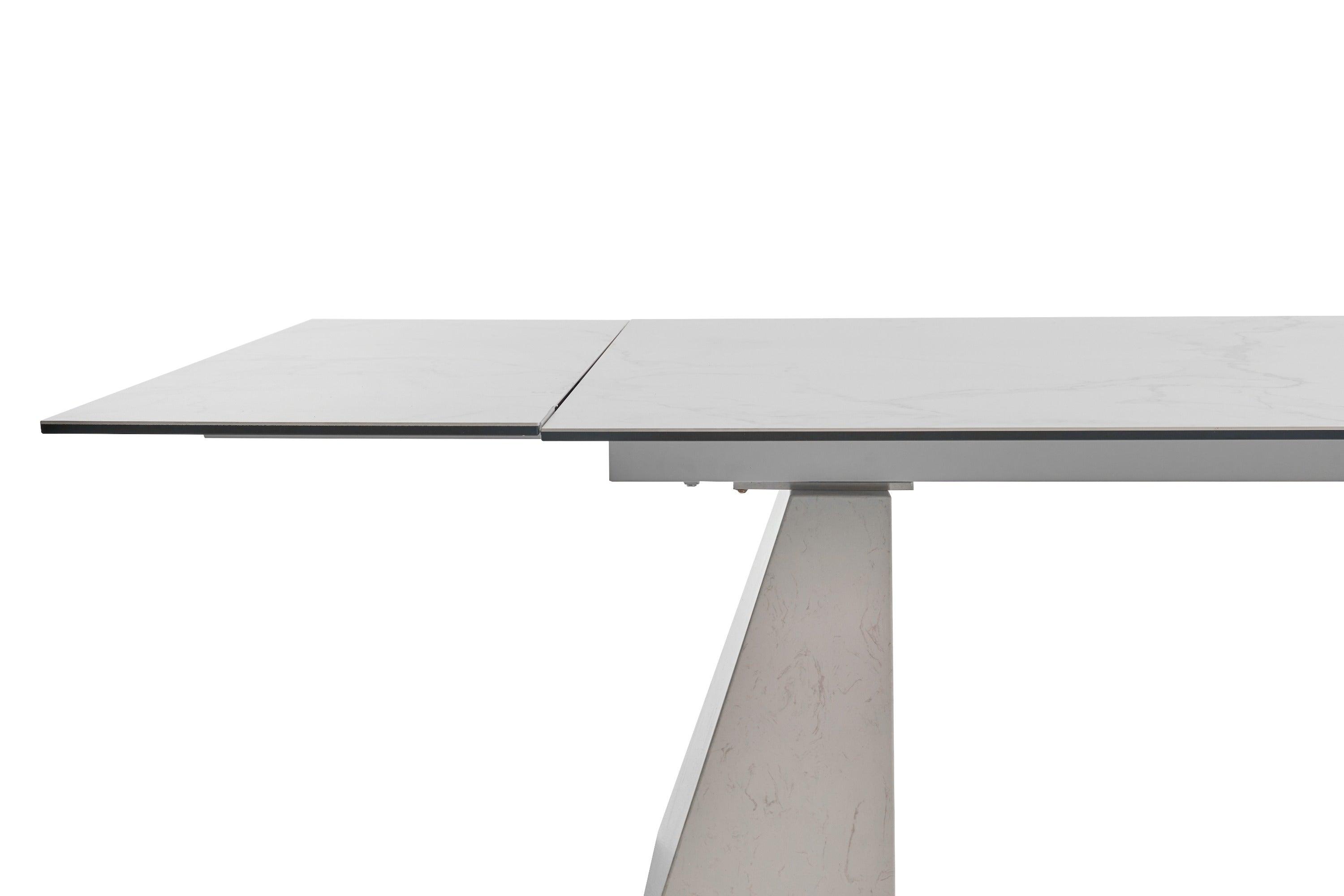 Modrest Latrobe Modern Ceramic Quartz 118" Extendable Dining Table