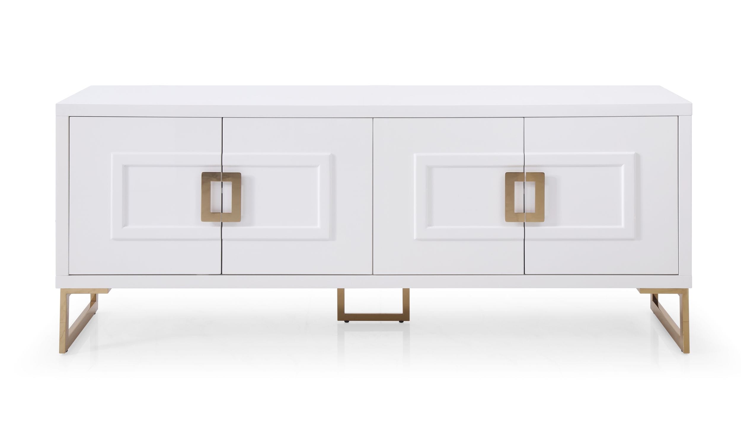 Modrest Leah Contemporary High Gloss Champagne Buffet