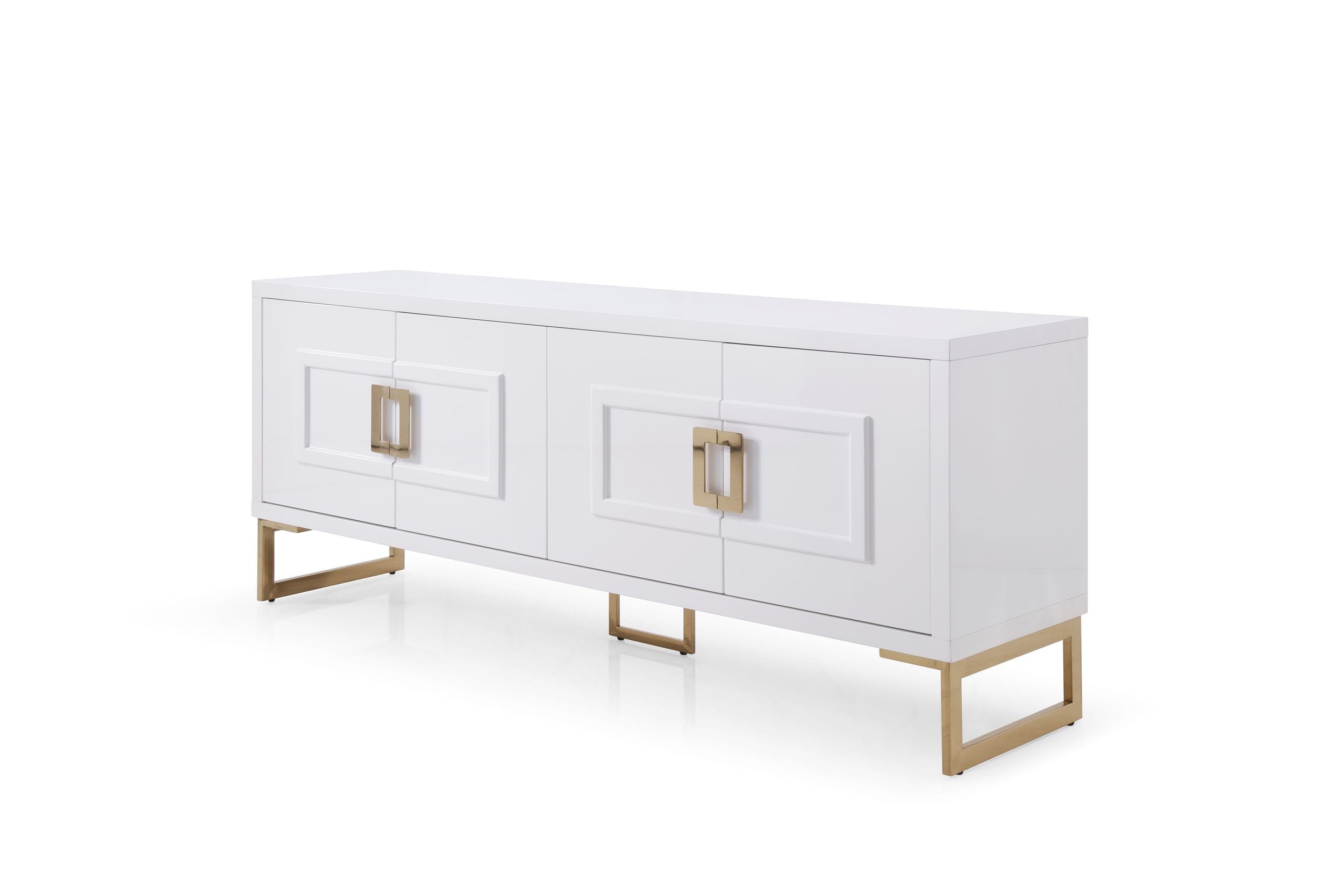 Modrest Leah Contemporary High Gloss Champagne Buffet