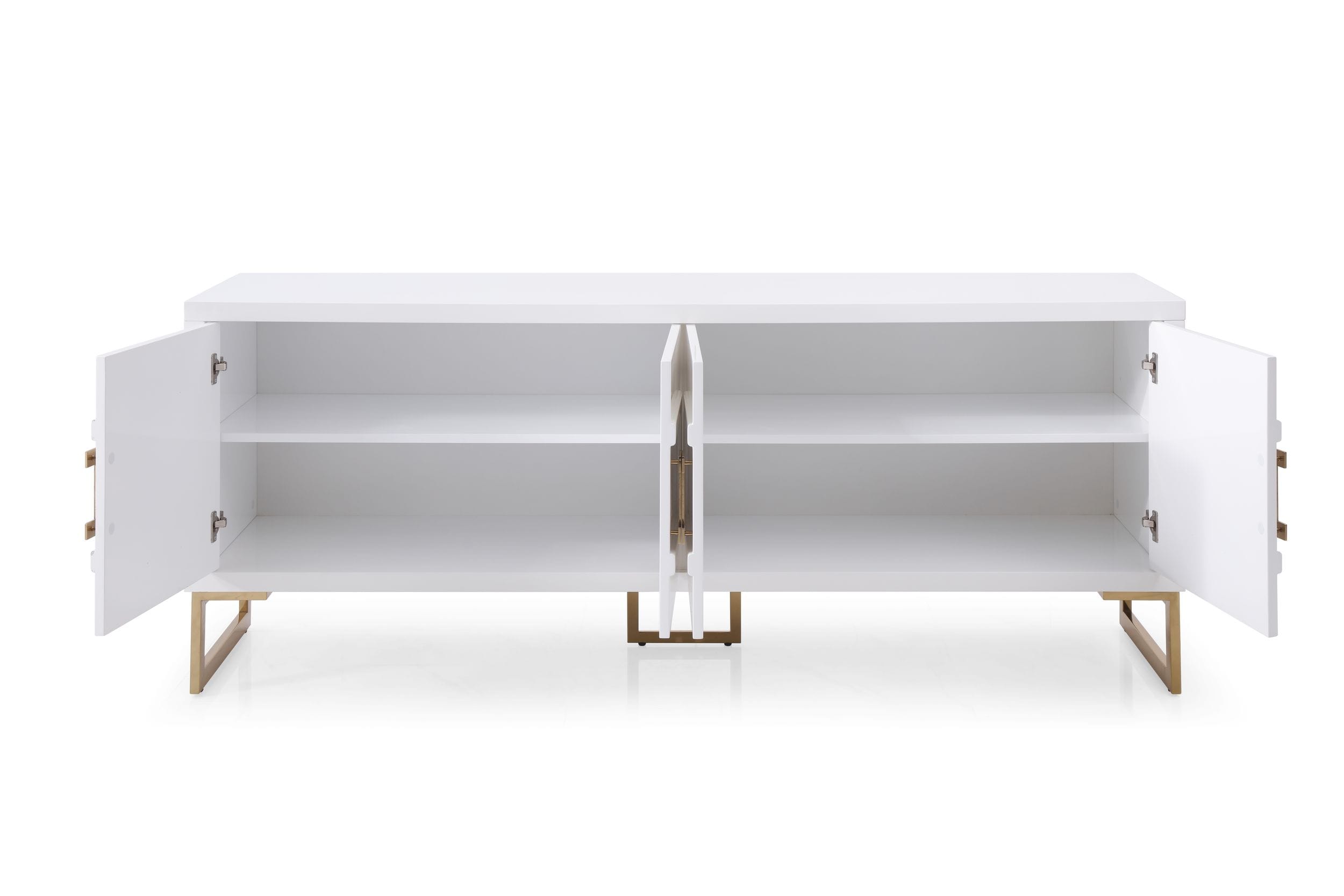 Modrest Leah Contemporary High Gloss Champagne Buffet