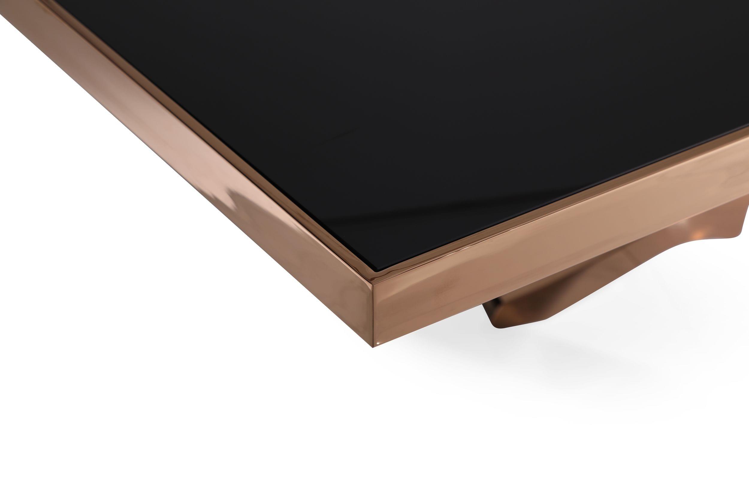 Modrest Legend Modern Glass Rosegold Dining Table