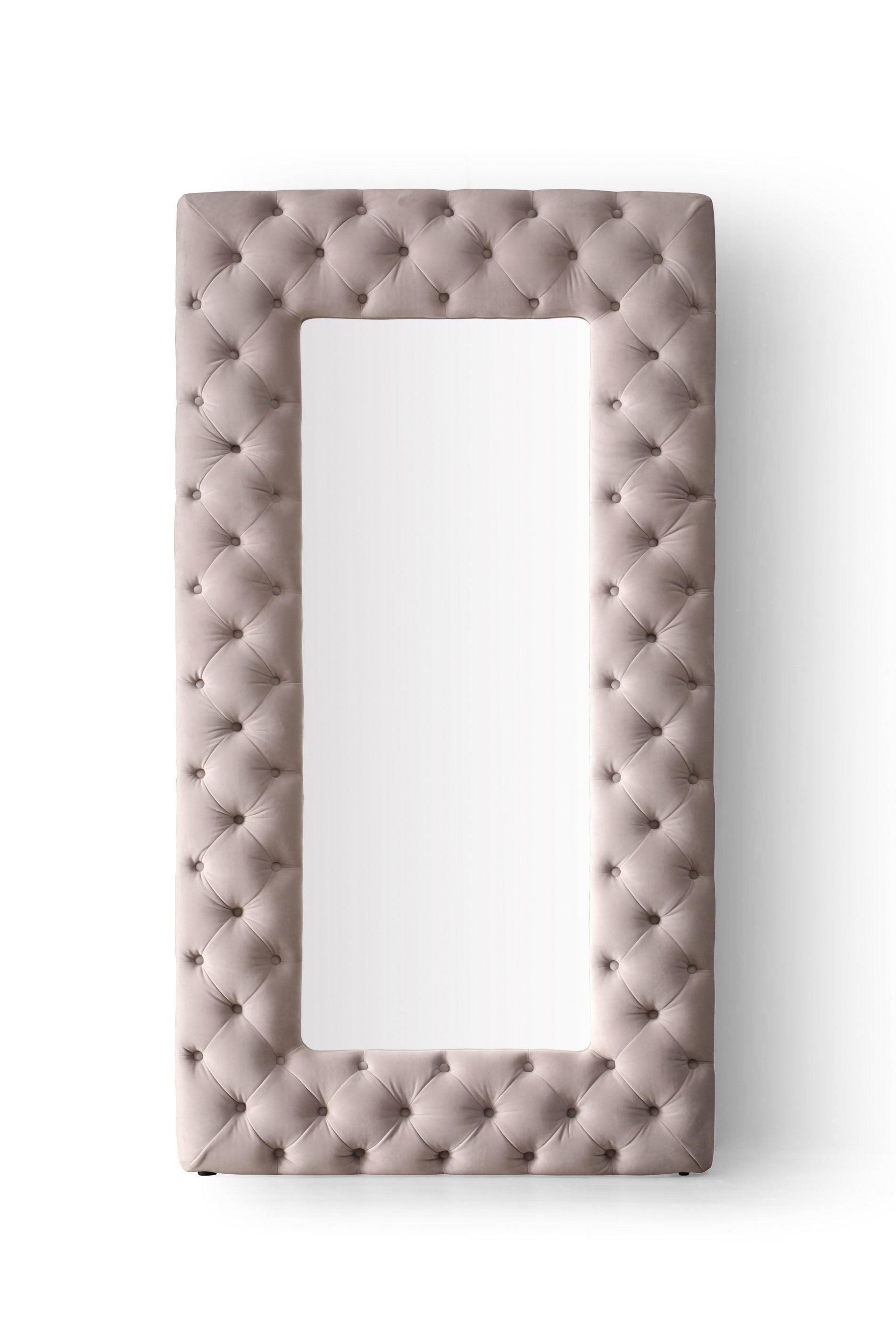 Modrest Legend Transitional Velvet Floor Mirror