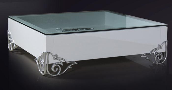 LS538 Emma Modern Coffee Table w/ Glass Top