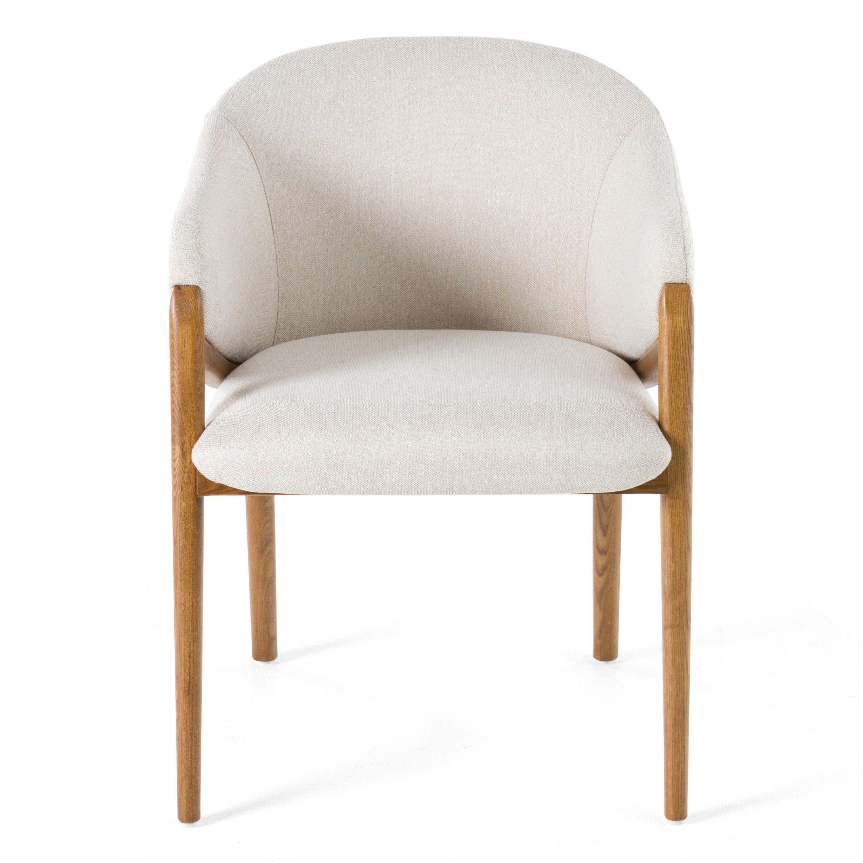 Modrest Lunde Fabric and Arm Dining Chair