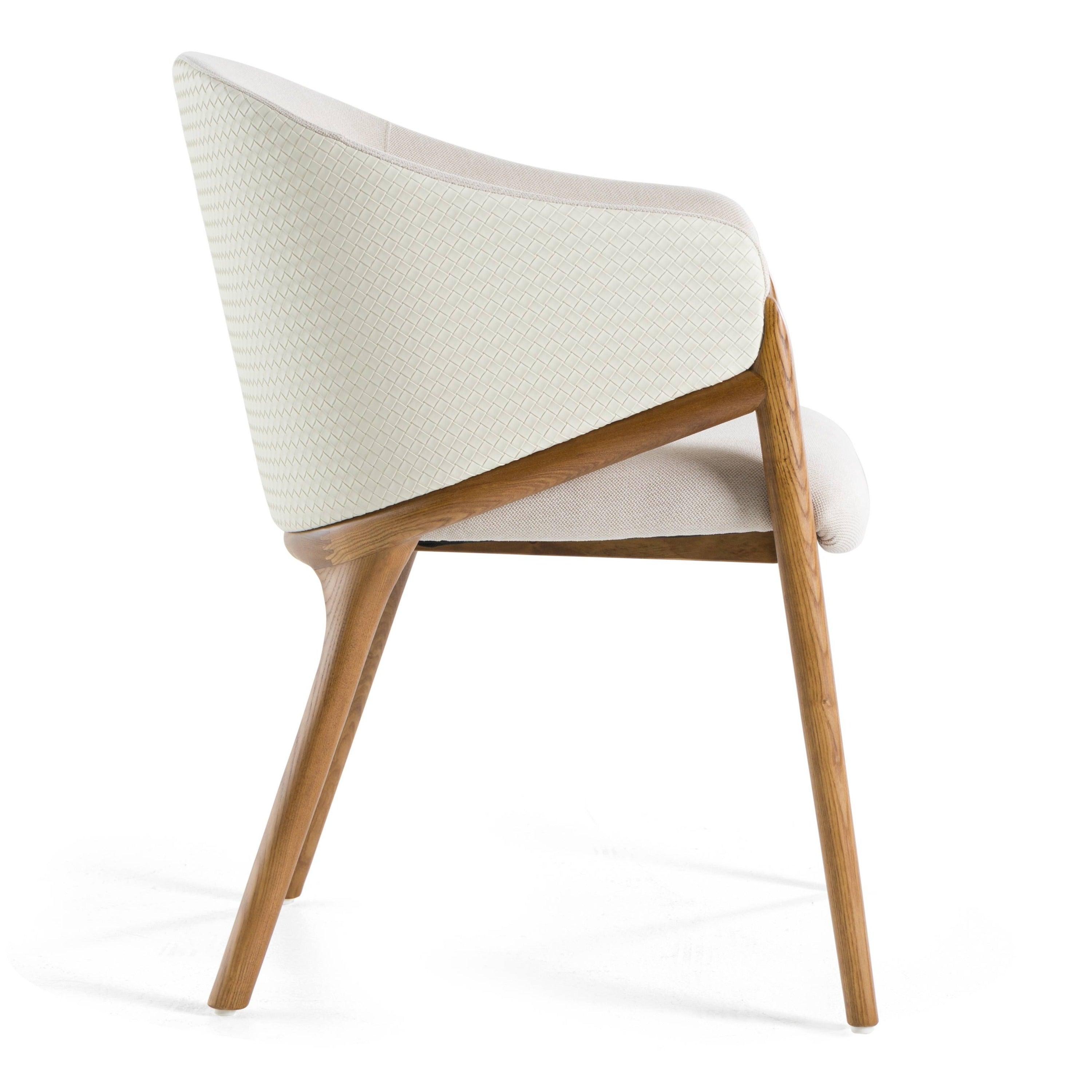 Modrest Lunde Fabric and Arm Dining Chair