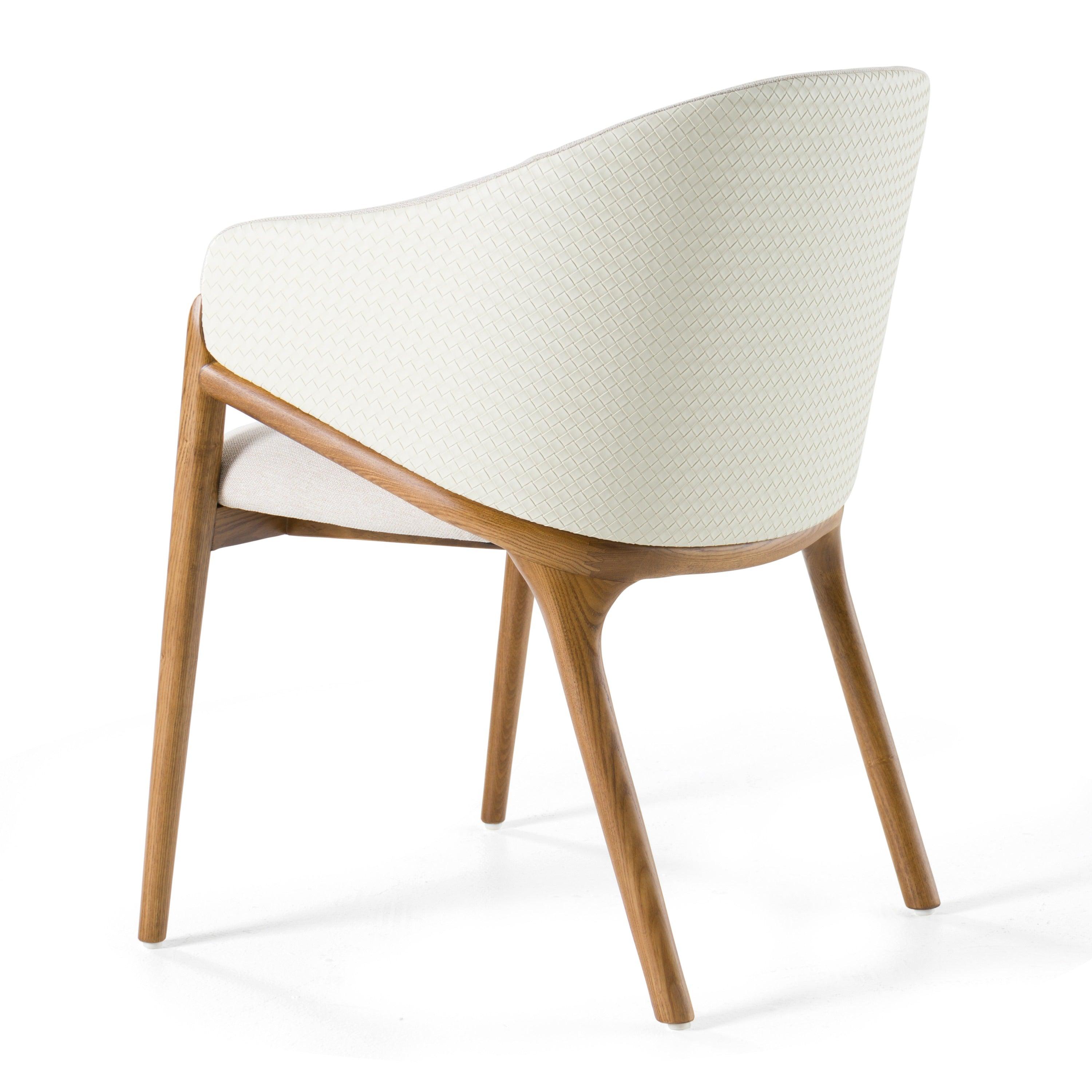 Modrest Lunde Fabric and Arm Dining Chair