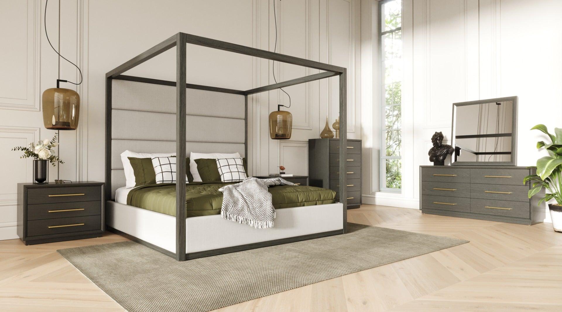 Modrest Manhattan Contemporary Canopy Bedroom Set