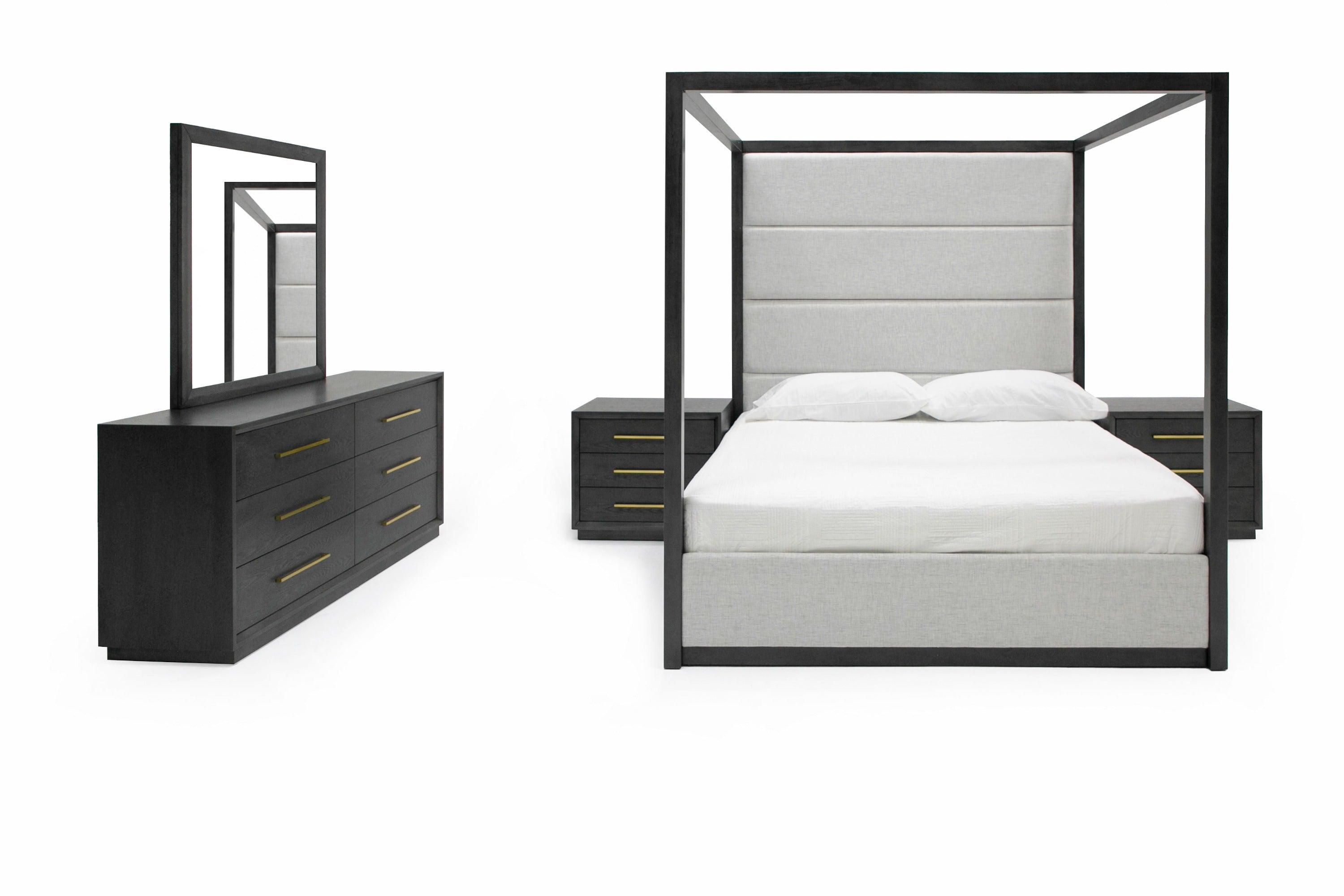 Modrest Manhattan Contemporary Canopy Bedroom Set