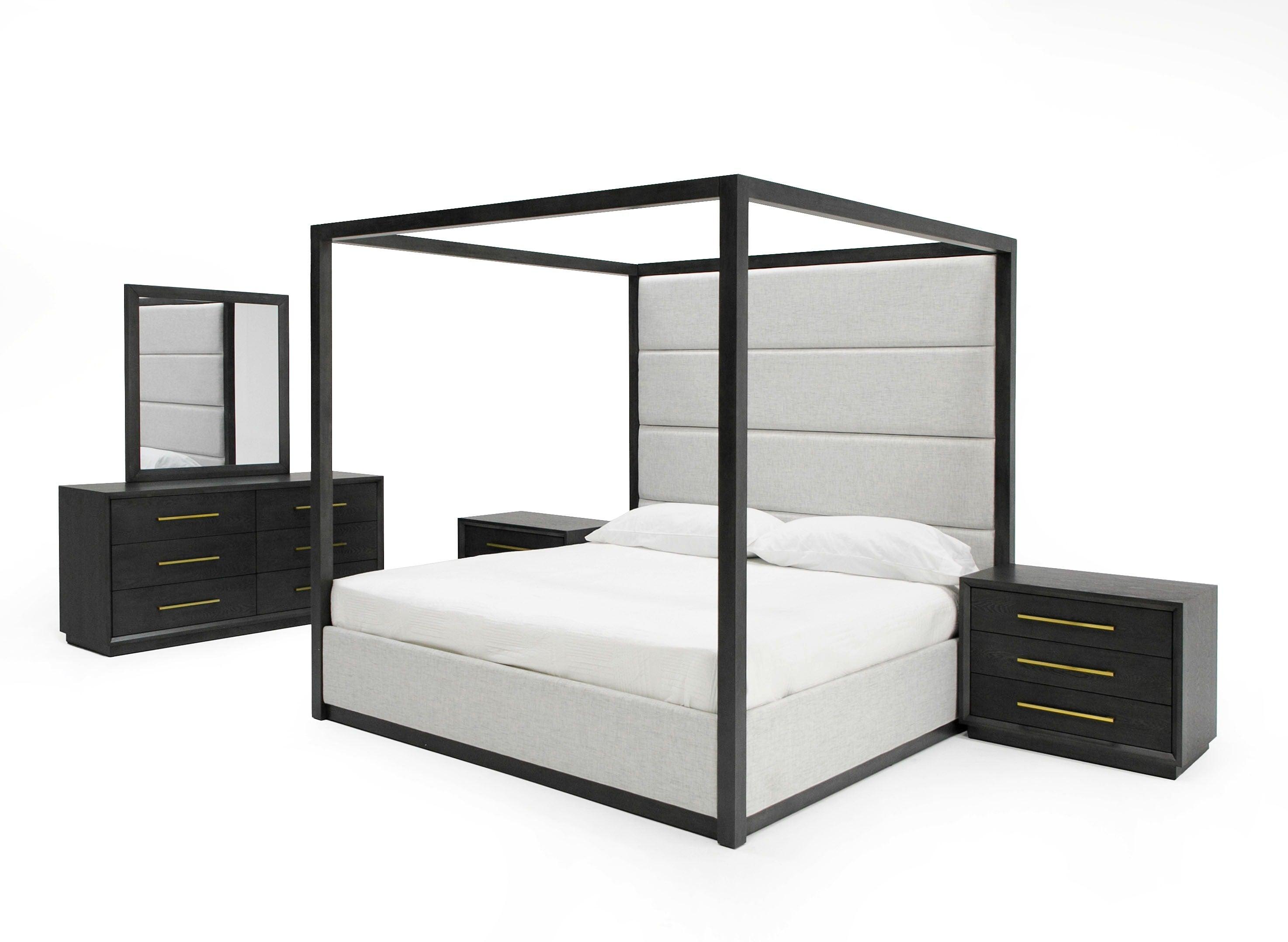 Modrest Manhattan Contemporary Canopy Bedroom Set