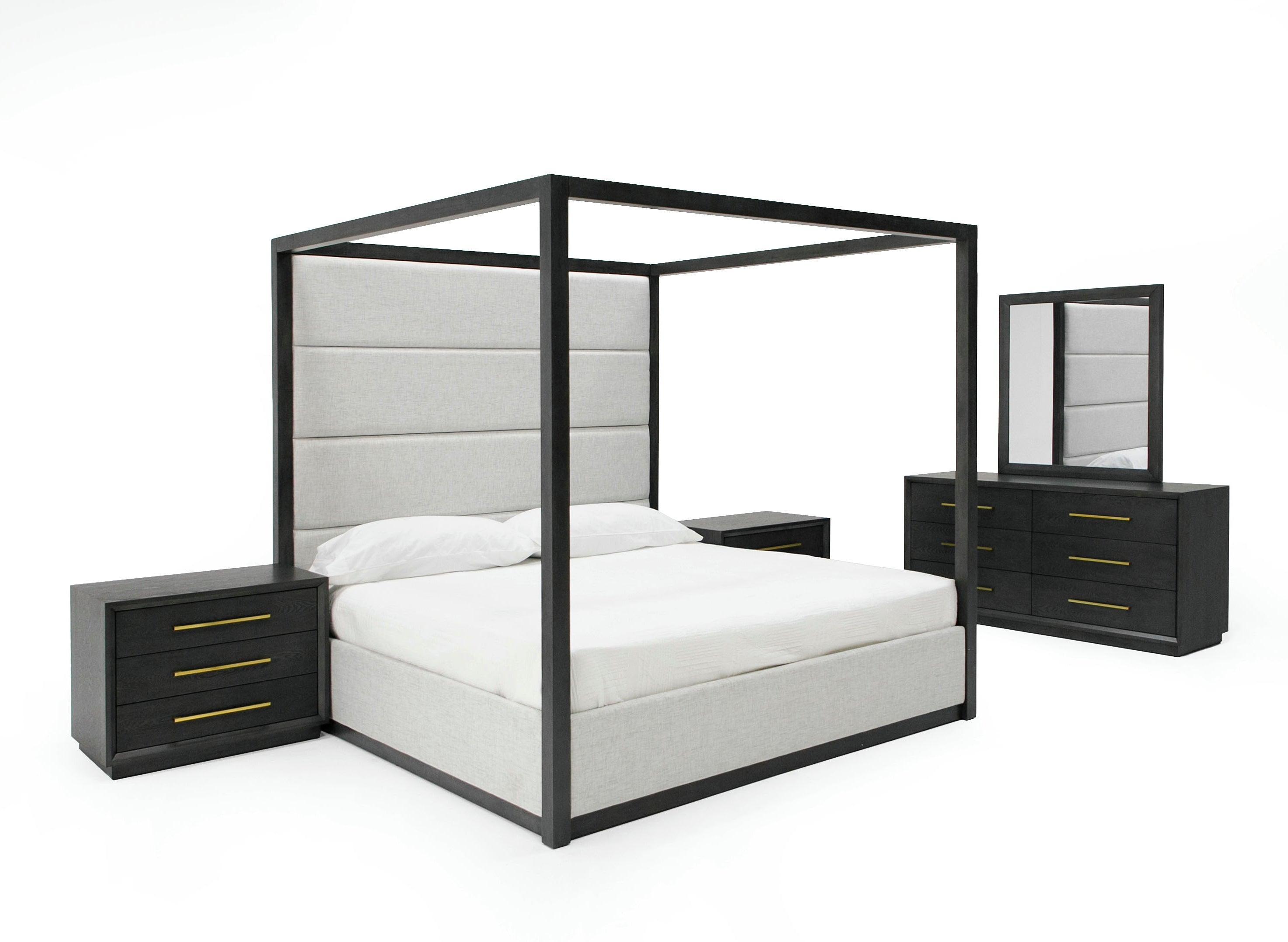 Modrest Manhattan Contemporary Canopy Bedroom Set