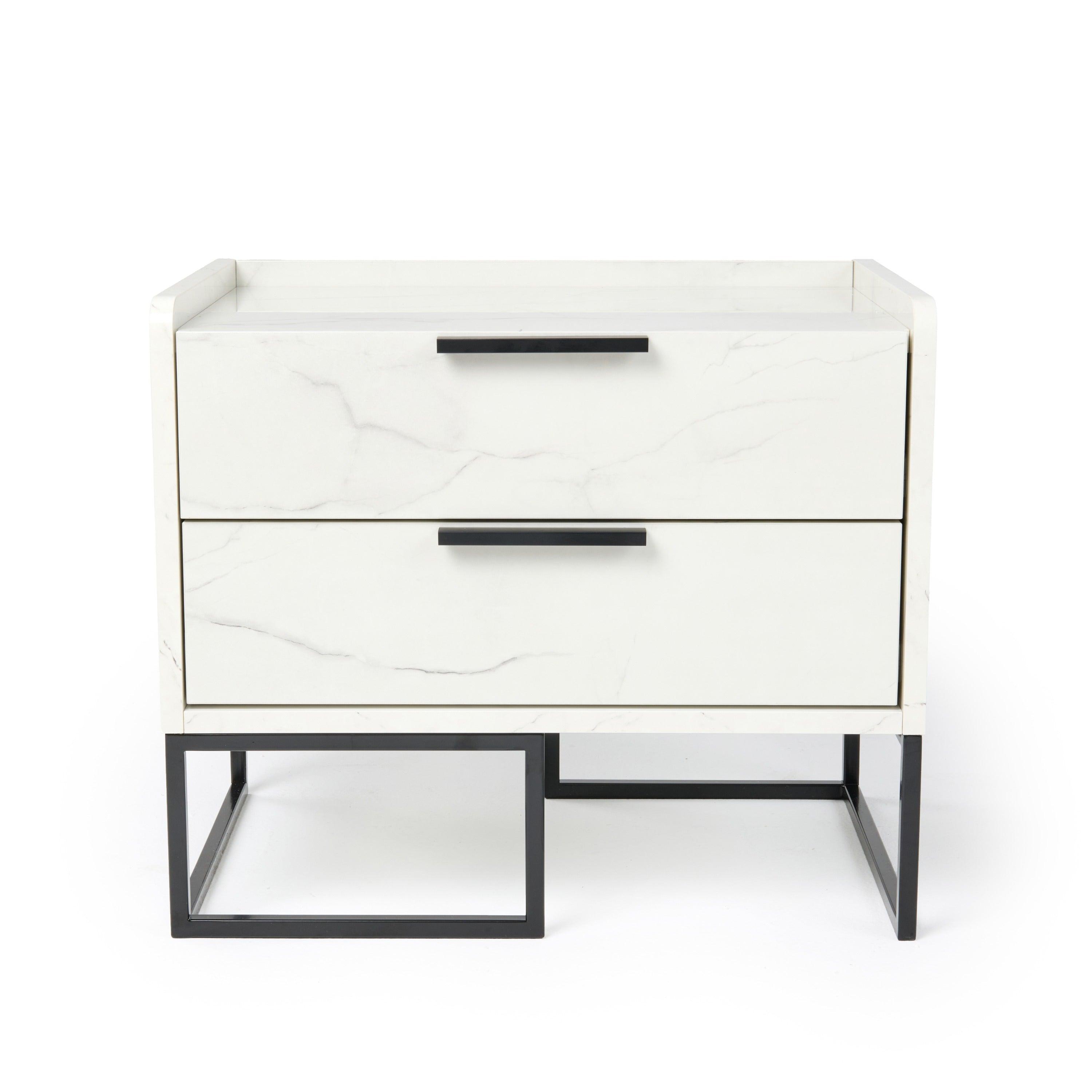 Nova Domus Marbella Italian Modern Marble Nightstand