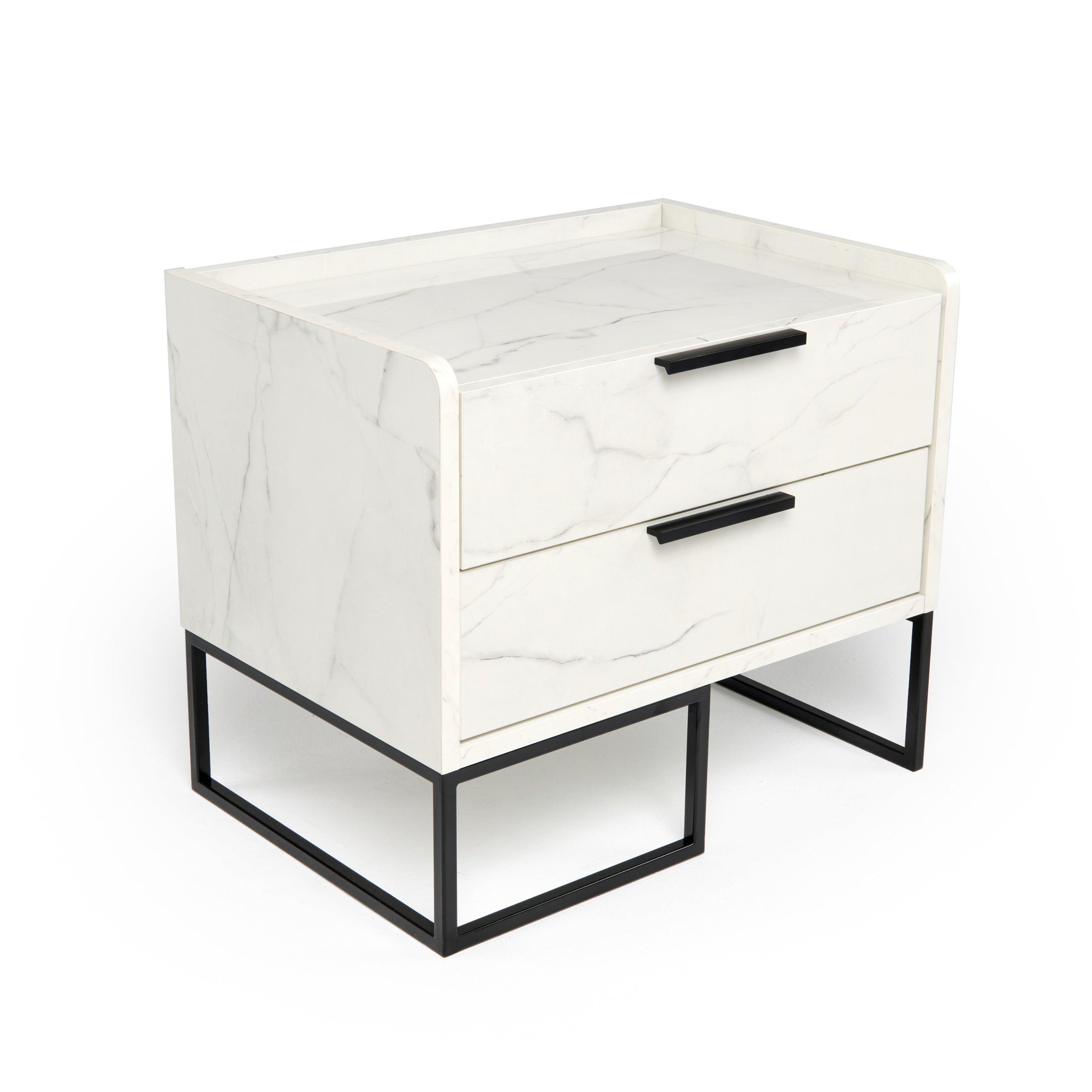 Nova Domus Marbella Italian Modern Marble Nightstand