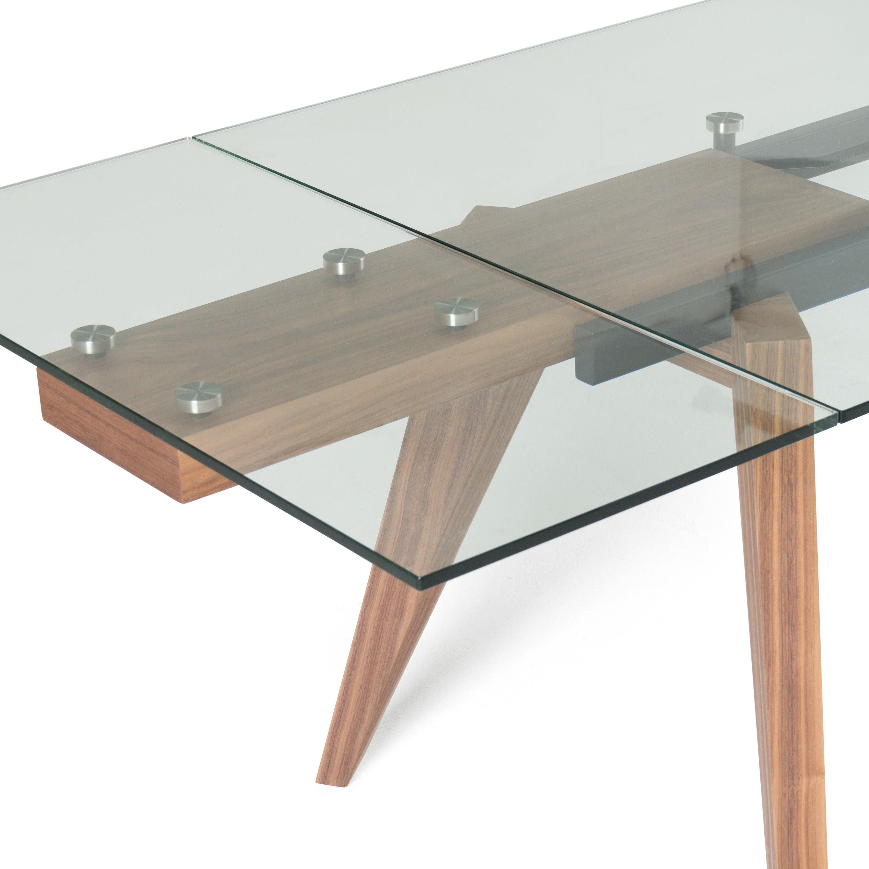 Modrest Marcus Modern Glass Extendable Dining Table