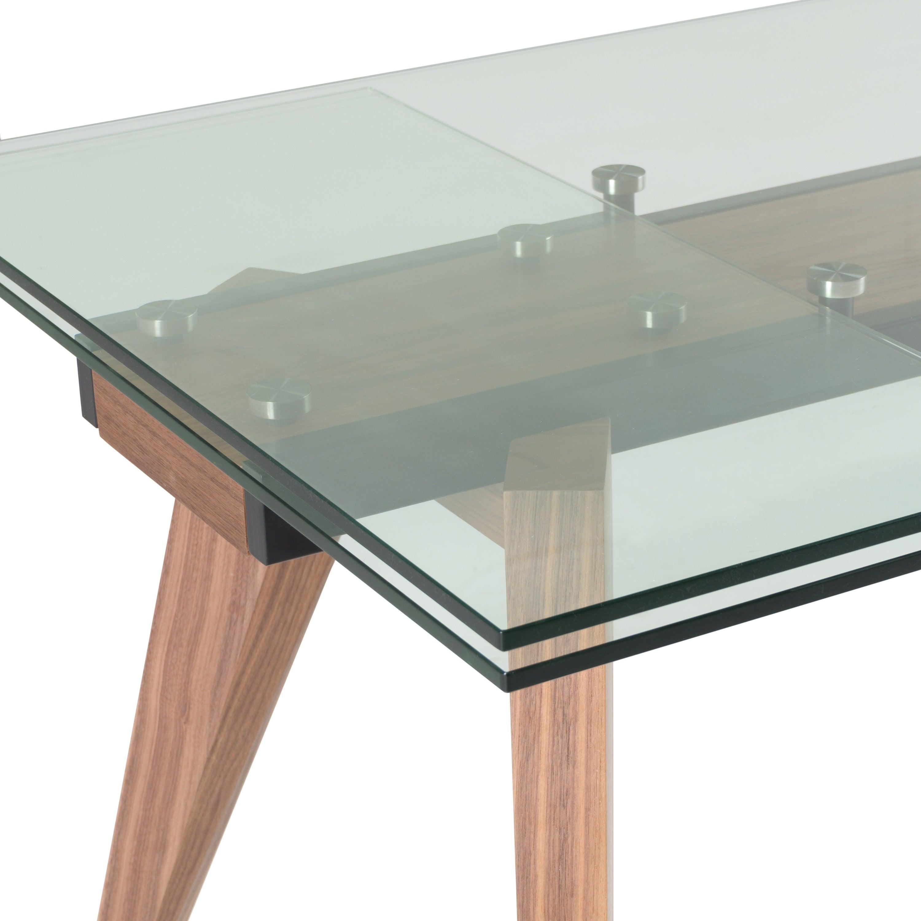 Modrest Marcus Modern Glass Extendable Dining Table