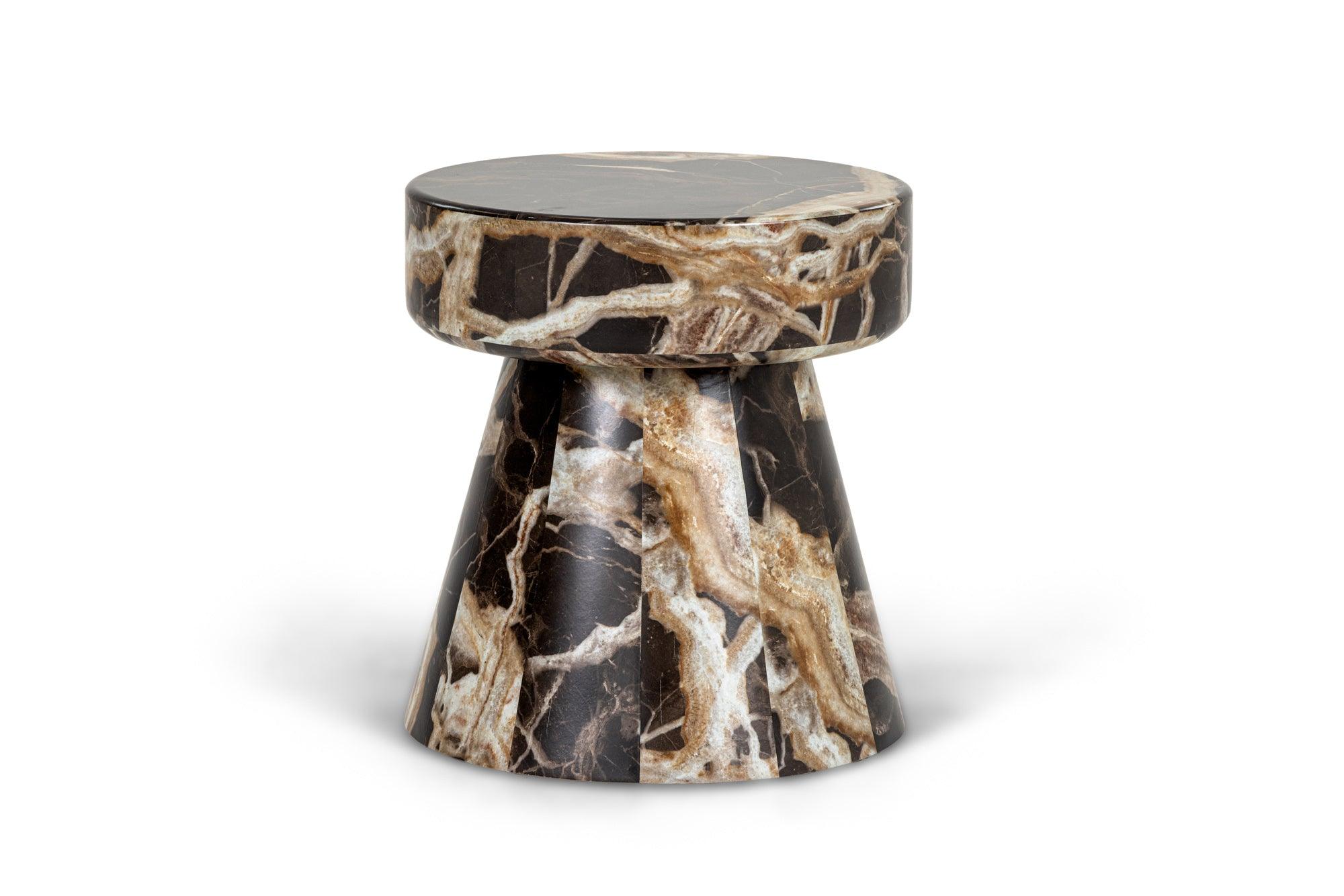 Modrest Marlow Modern Faux Marble End Table Set