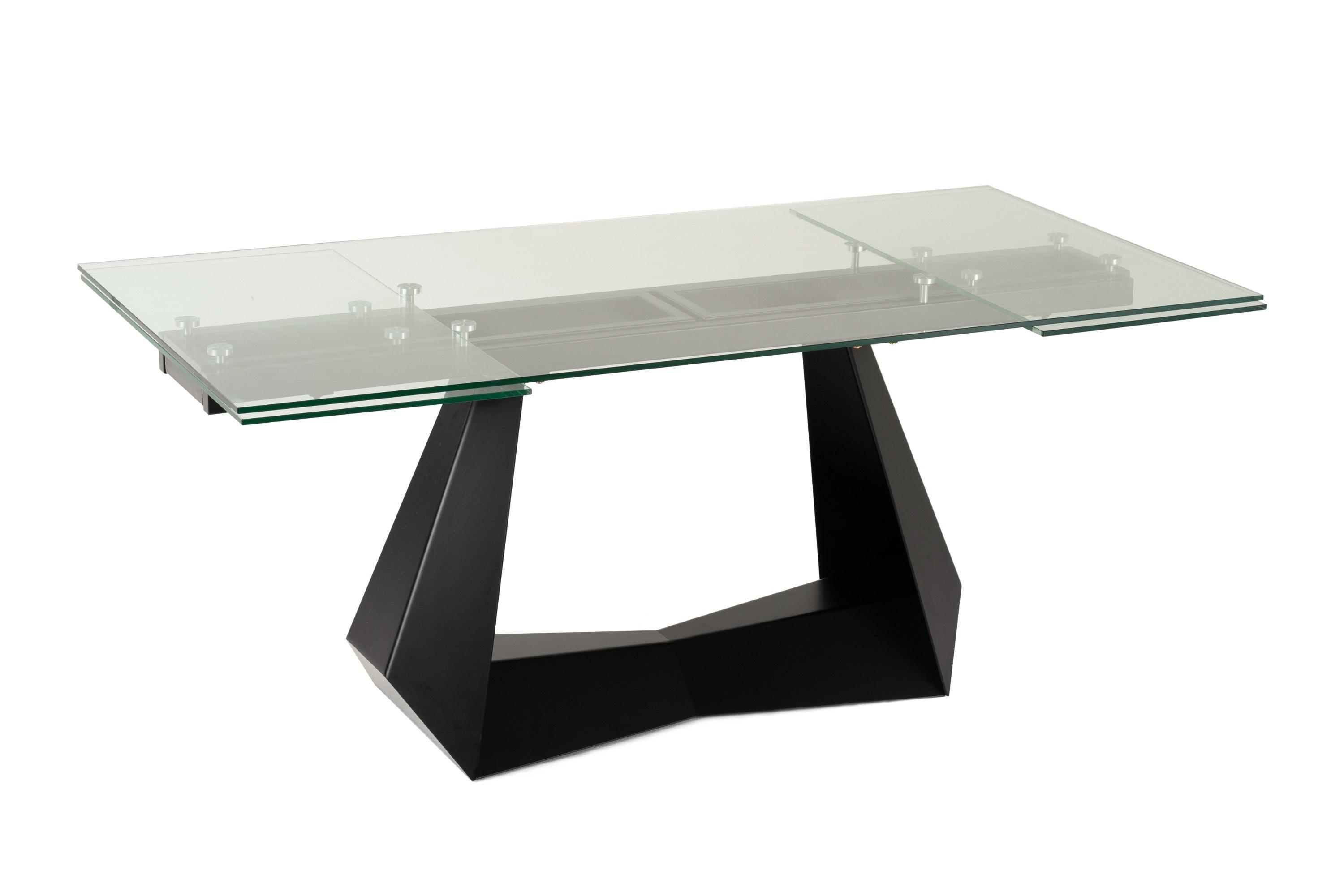 Modrest Maroney Modern and Glass Extendable 70.5"/106" Dining Table