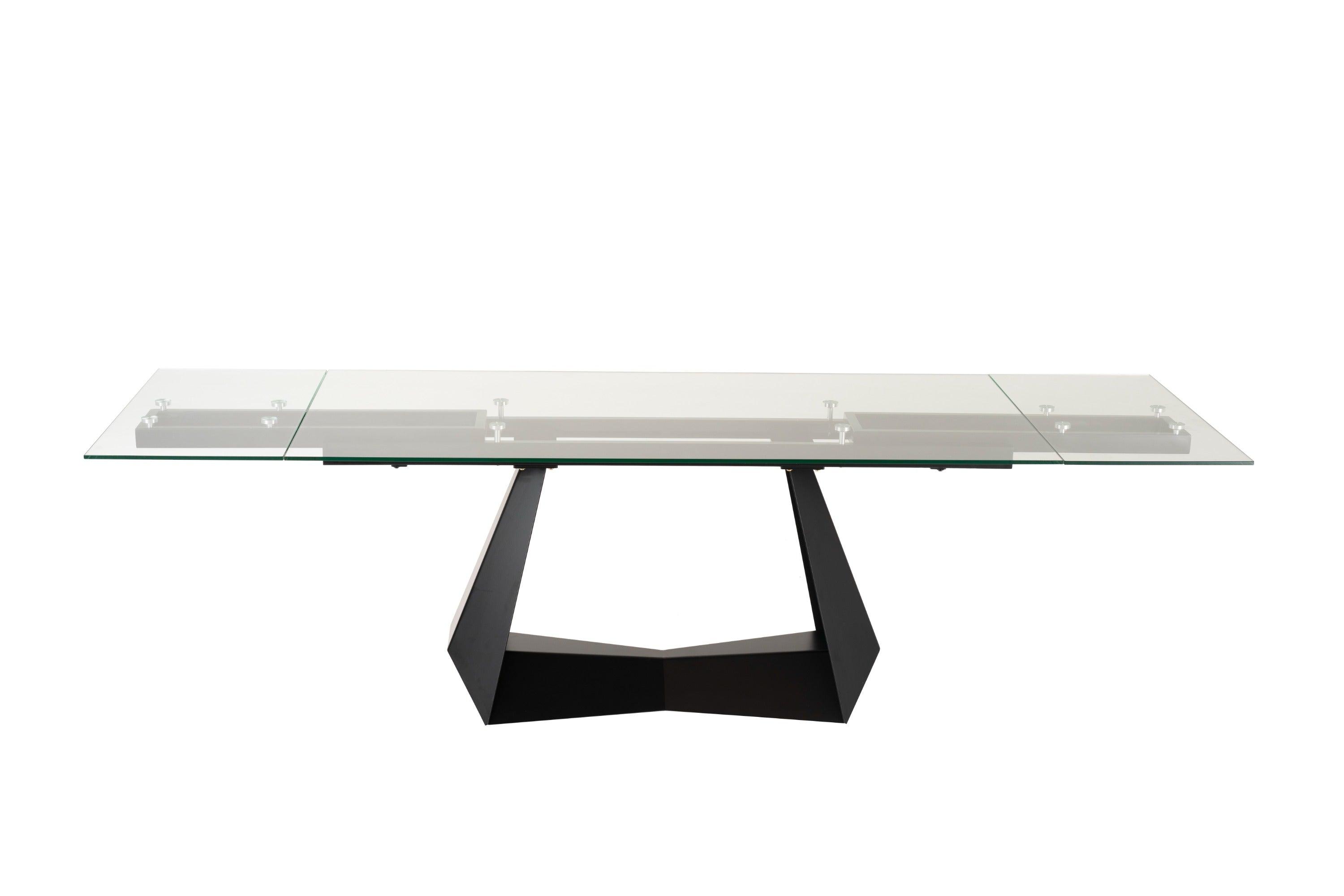 Modrest Maroney Modern and Glass Extendable 70.5"/106" Dining Table