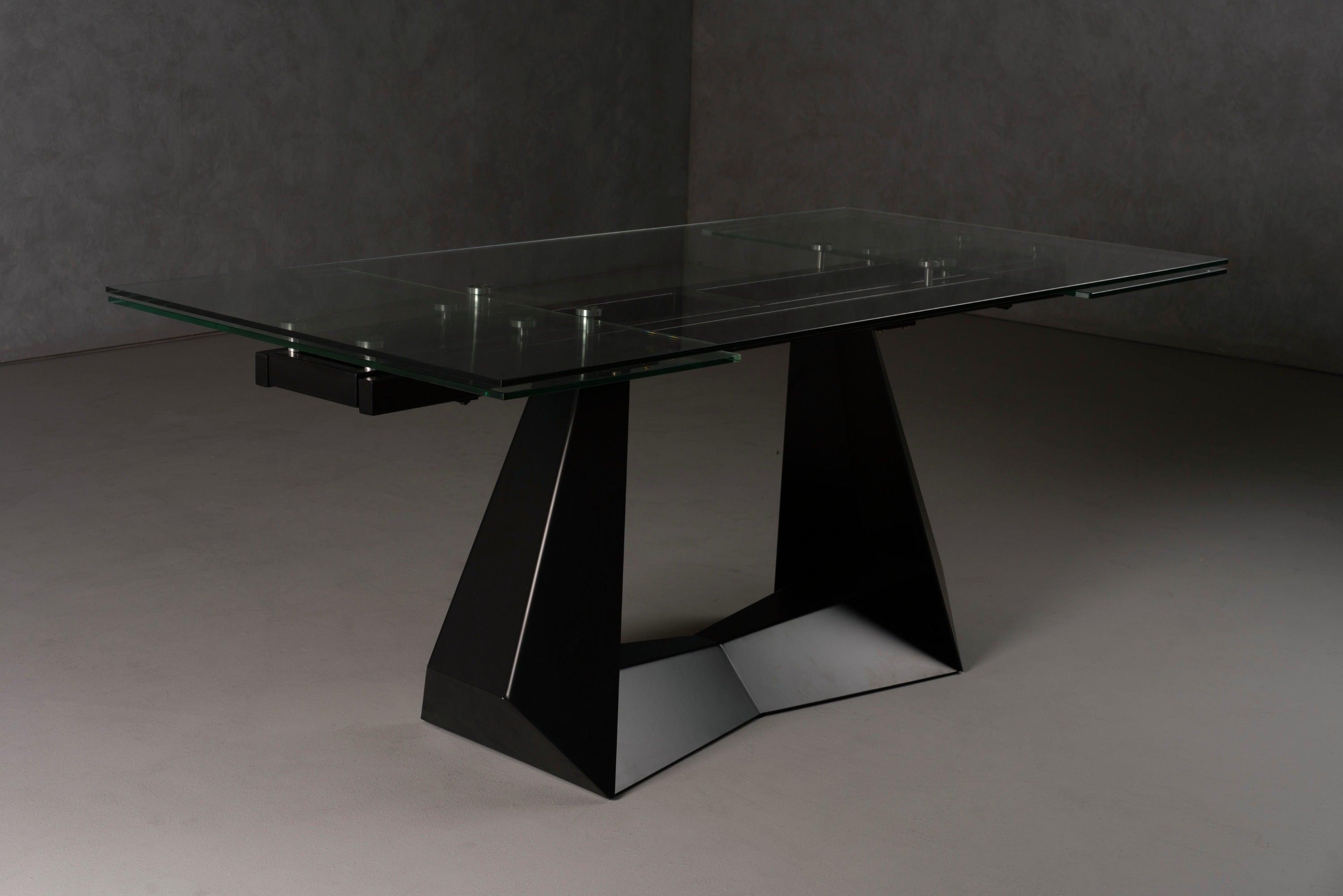 Modrest Maroney Modern and Glass Extendable 70.5"/106" Dining Table