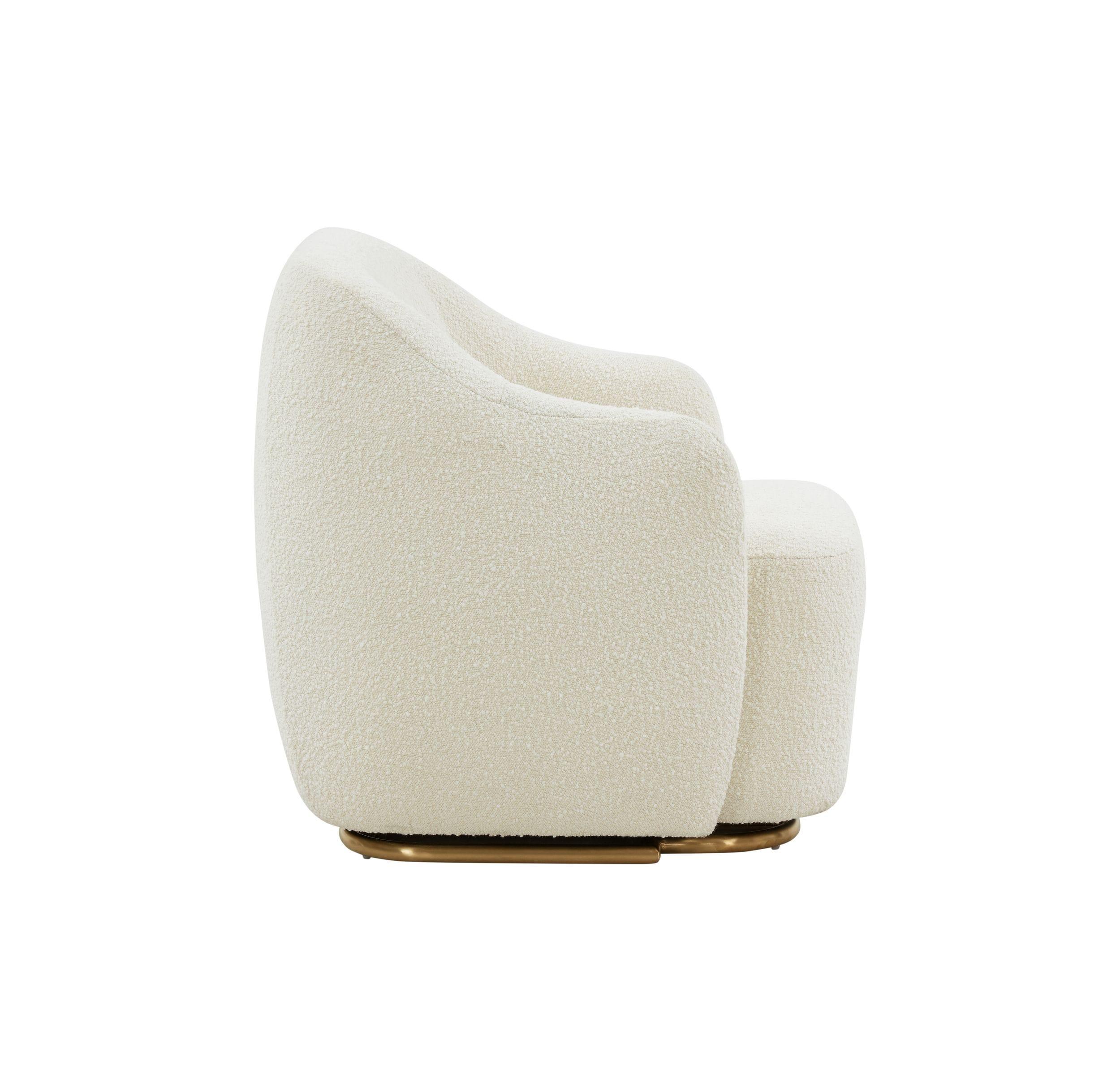 Modrest Masha Modern Off Sherpa Accent Chair