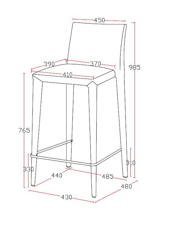 Modrest Medford MidCentury Fabric Bar Stool