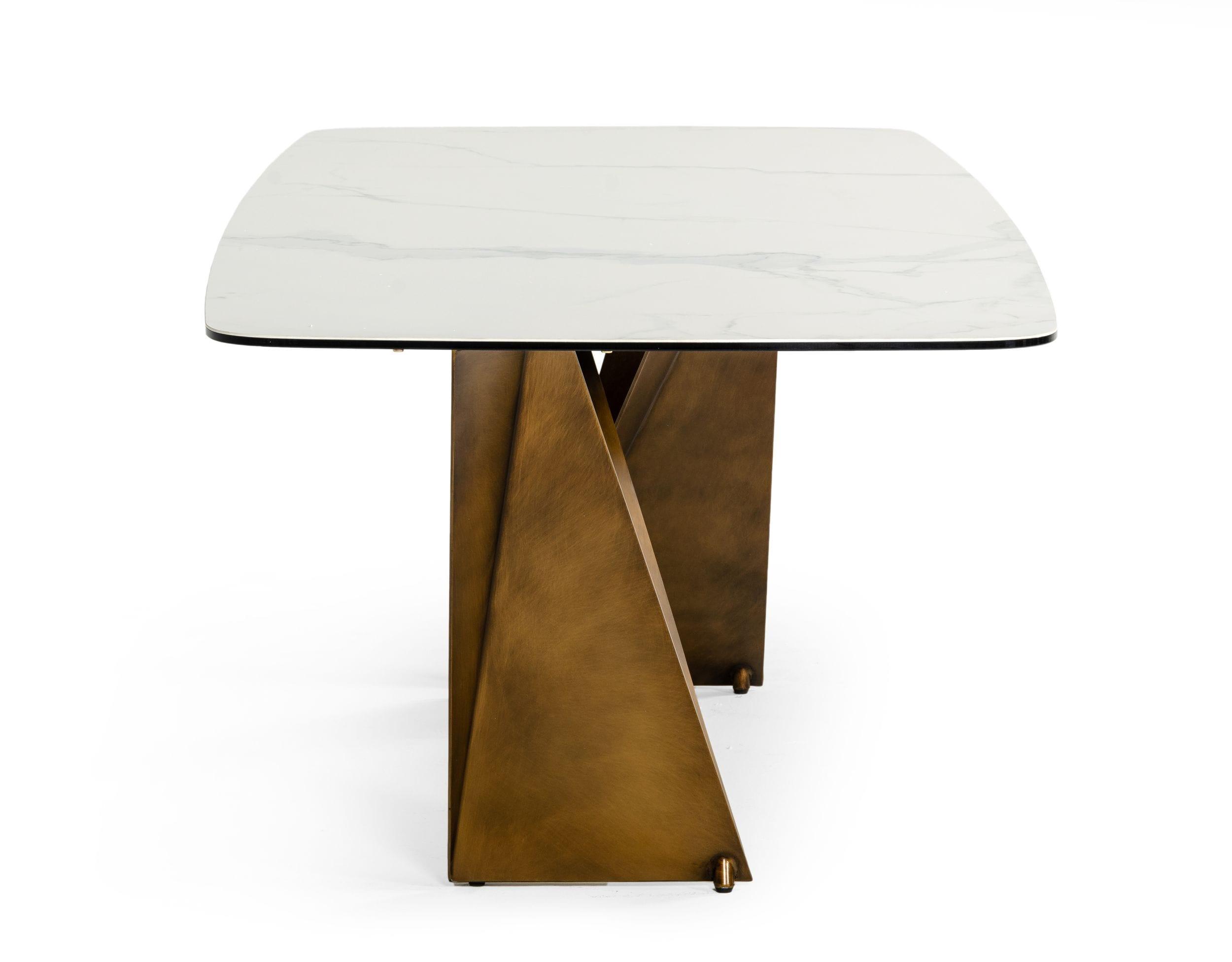 Modrest Melanie Modern Ceramic Brushed Dining Table