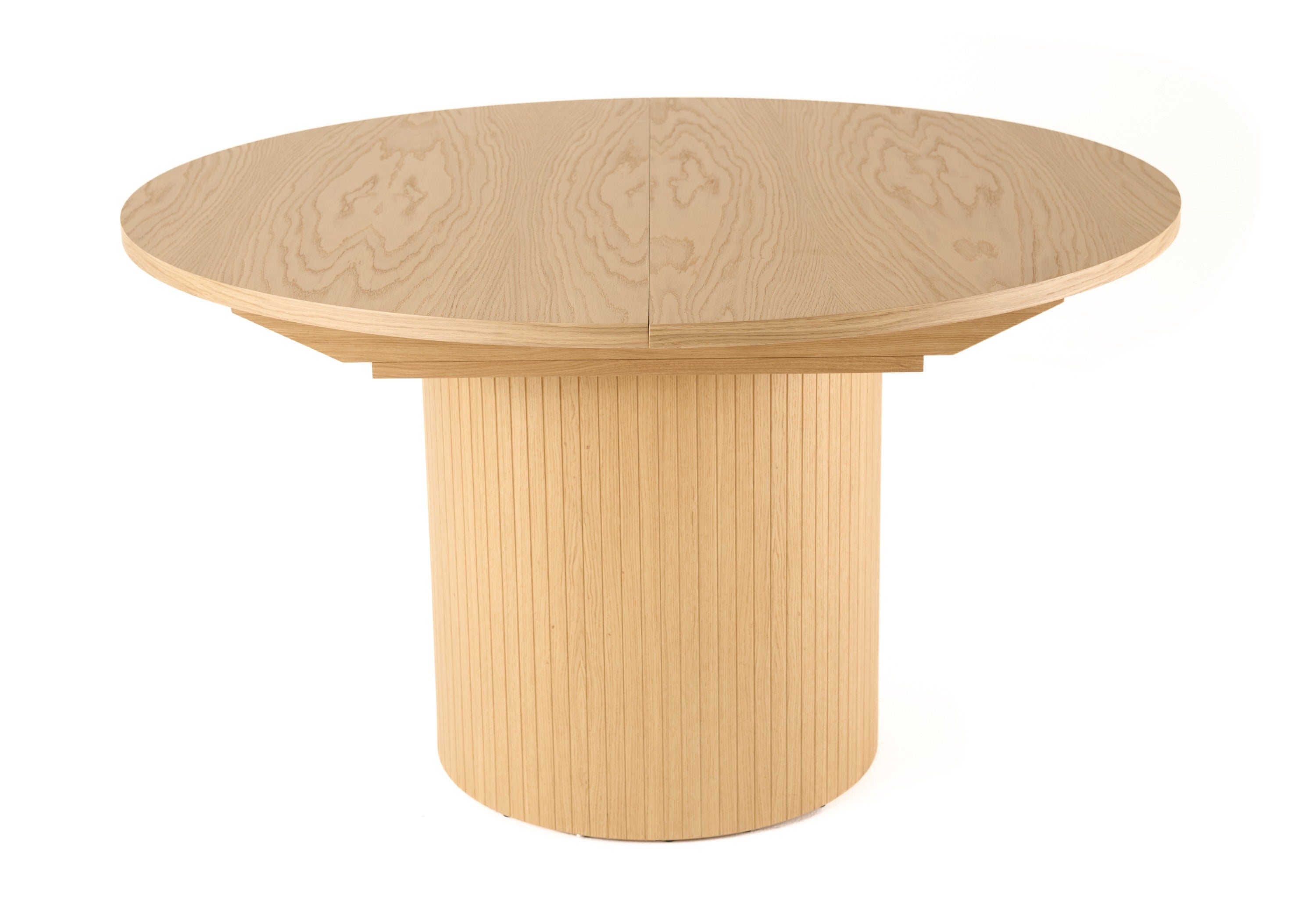 Modrest Miami Modern Natural Round Dining Table With Extension