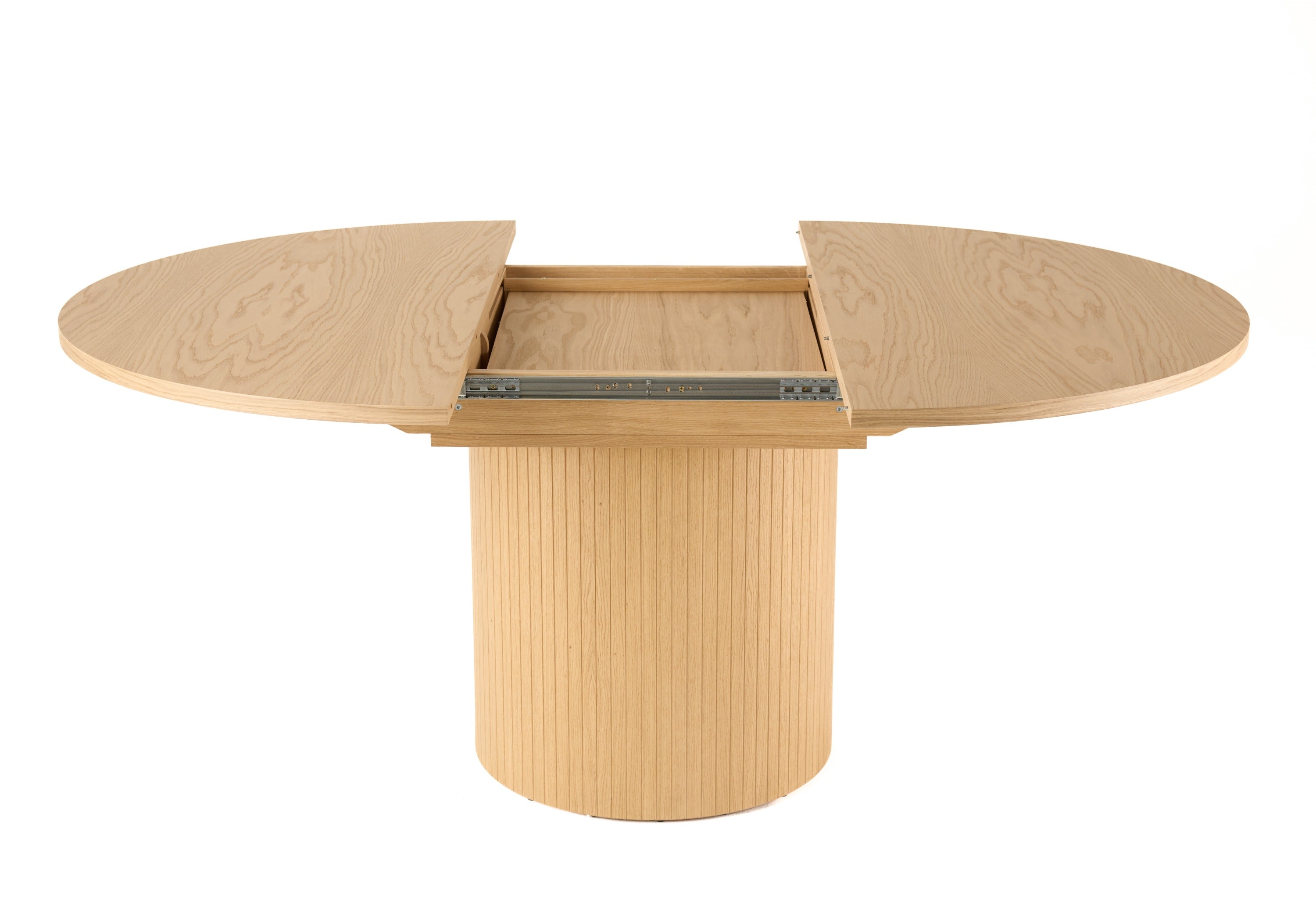 Modrest Miami Modern Natural Round Dining Table With Extension