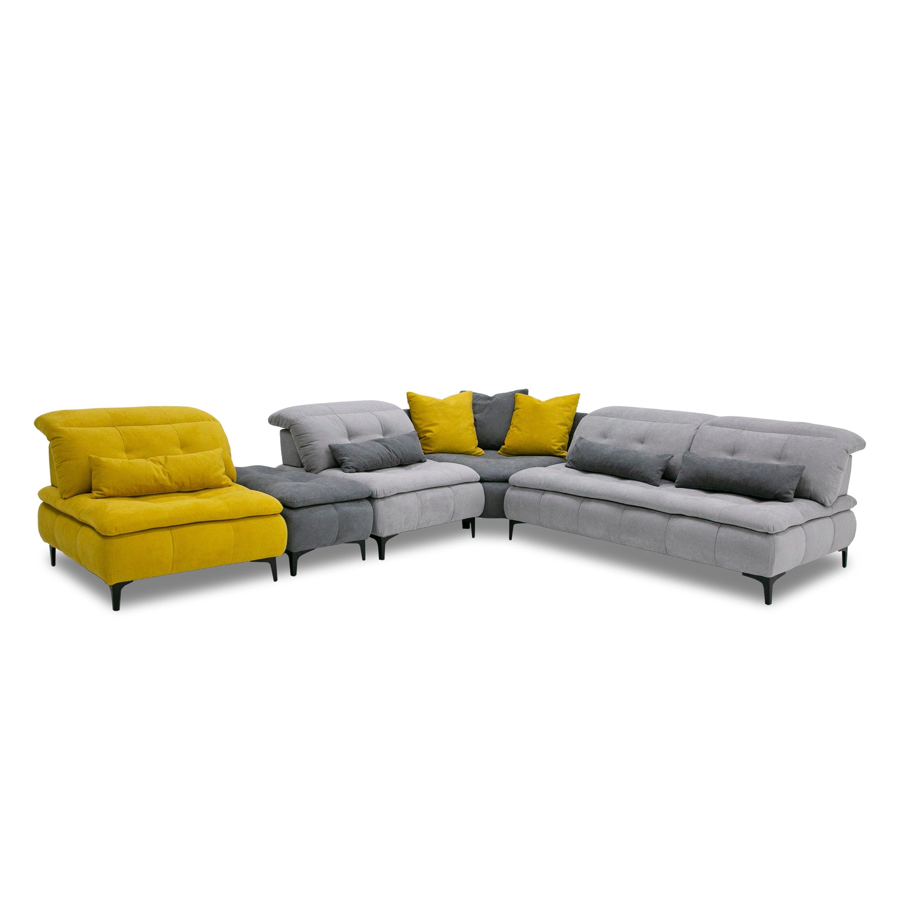 David Ferrari Mikado Italian Modern Fabric Modular Sectional Sofa