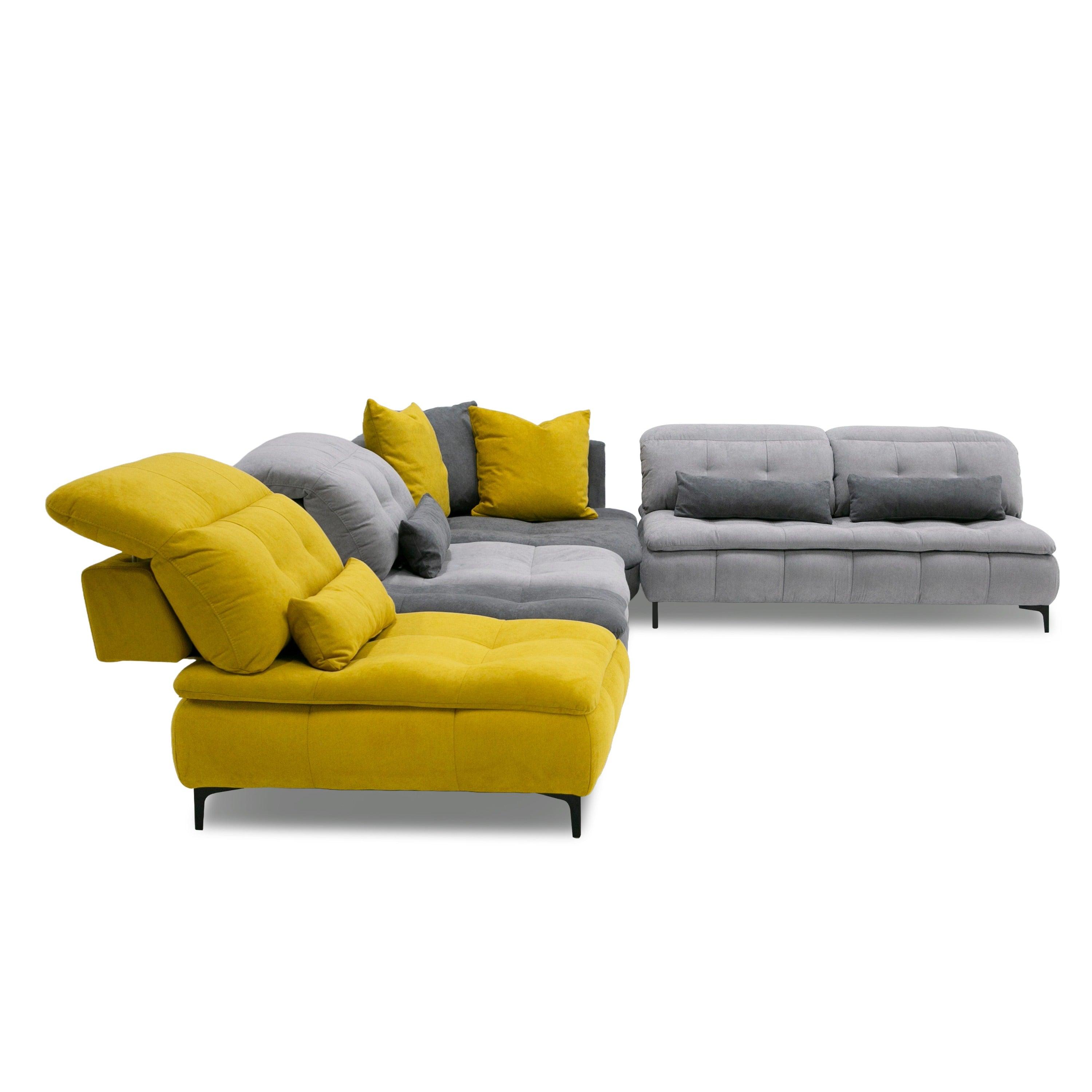 David Ferrari Mikado Italian Modern Fabric Modular Sectional Sofa