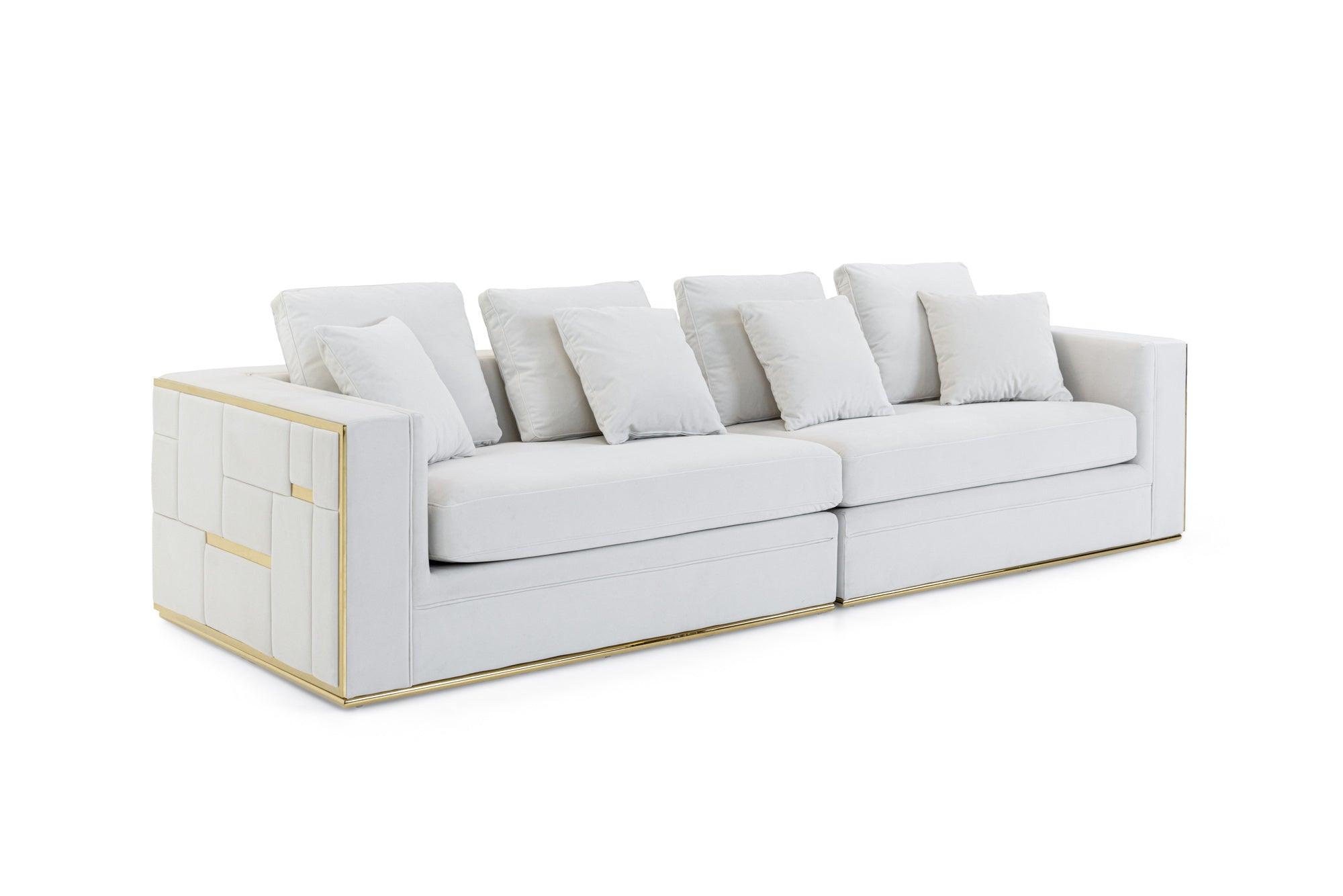 Divani Casa Mobray Glam Velvet Sofa