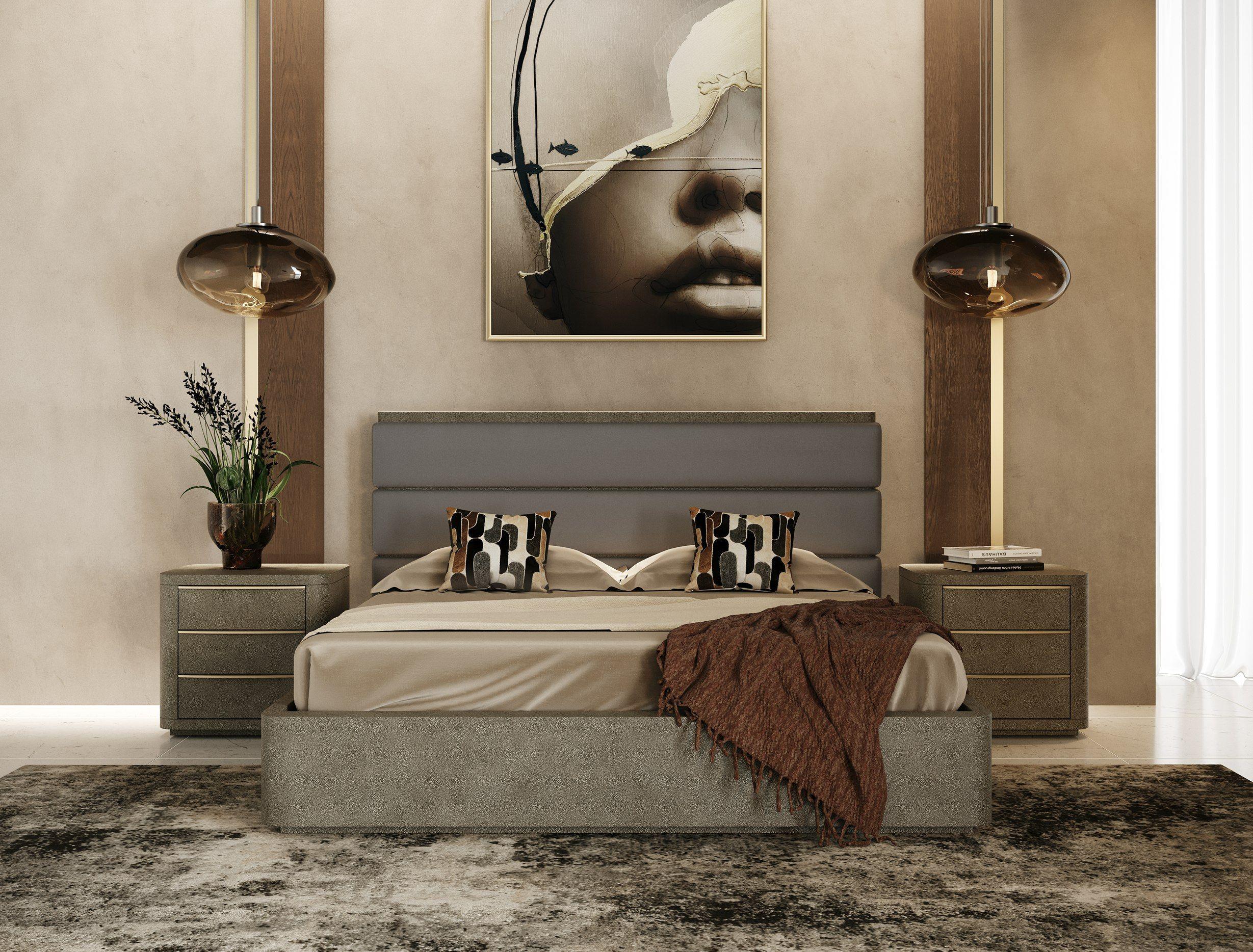 Modrest Lois Modern Leather Bedroom Set