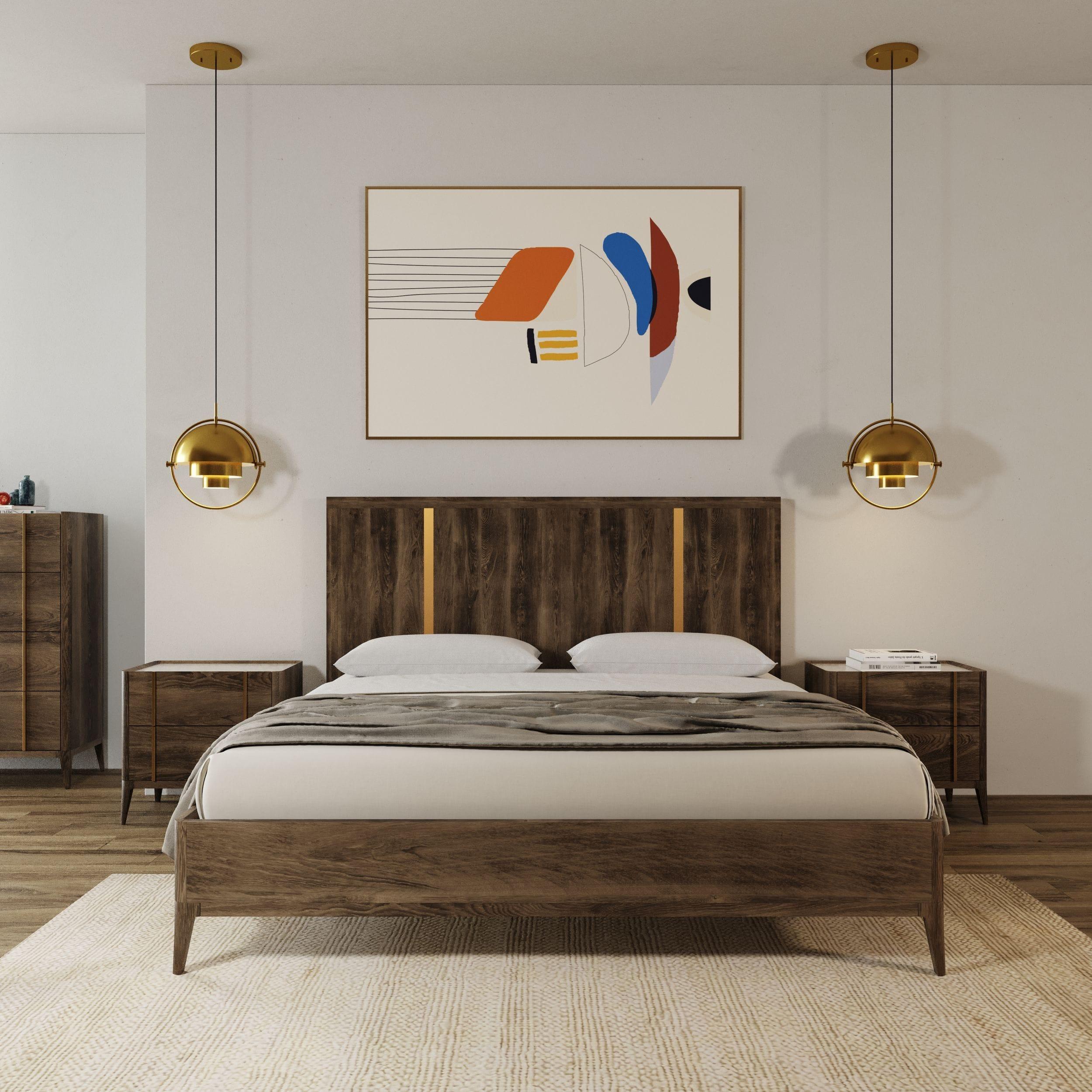 Modrest Oakley MidCentury Size Bed