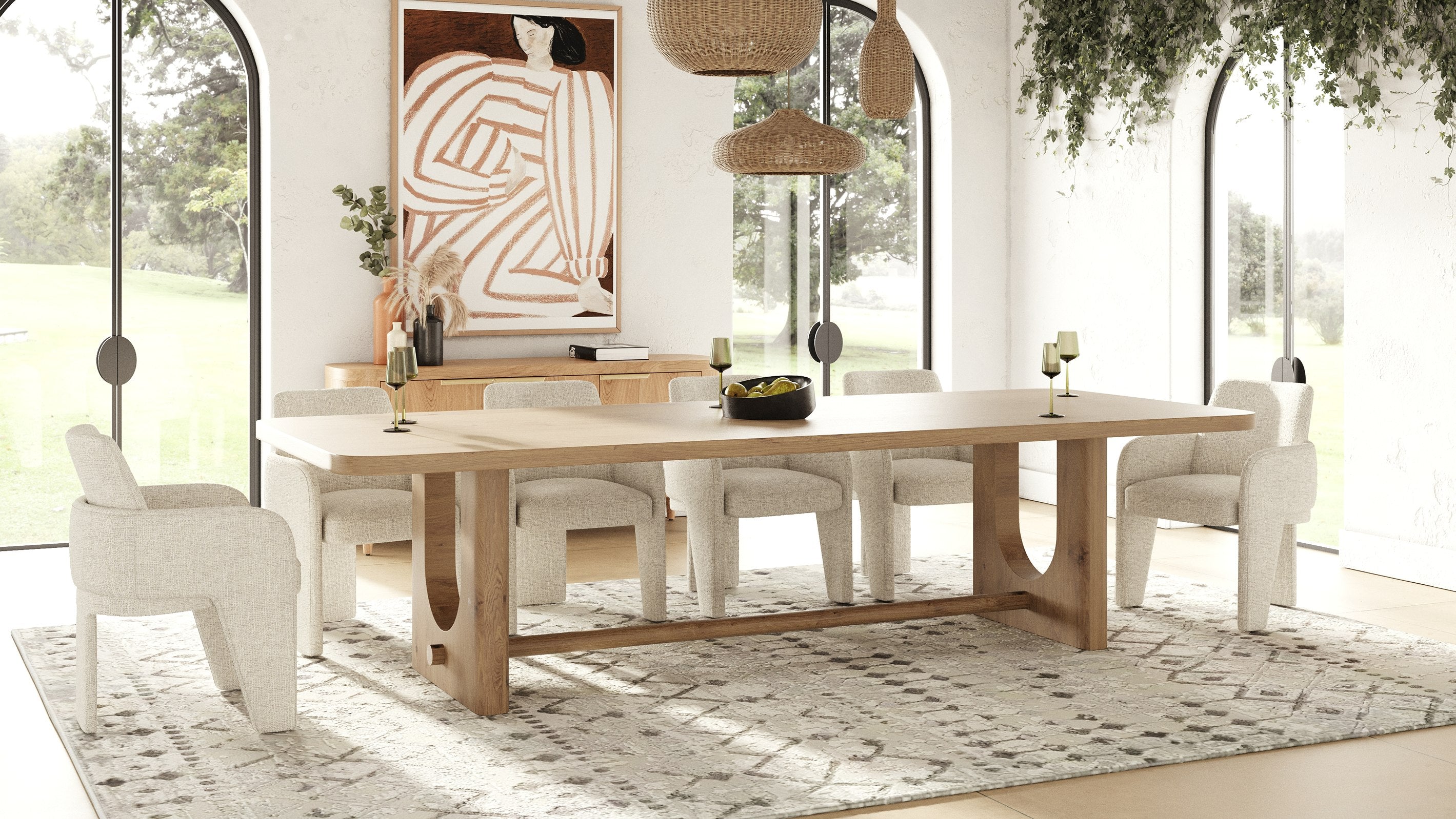 Modrest Walz Modern Natural Rectangular Dining Table