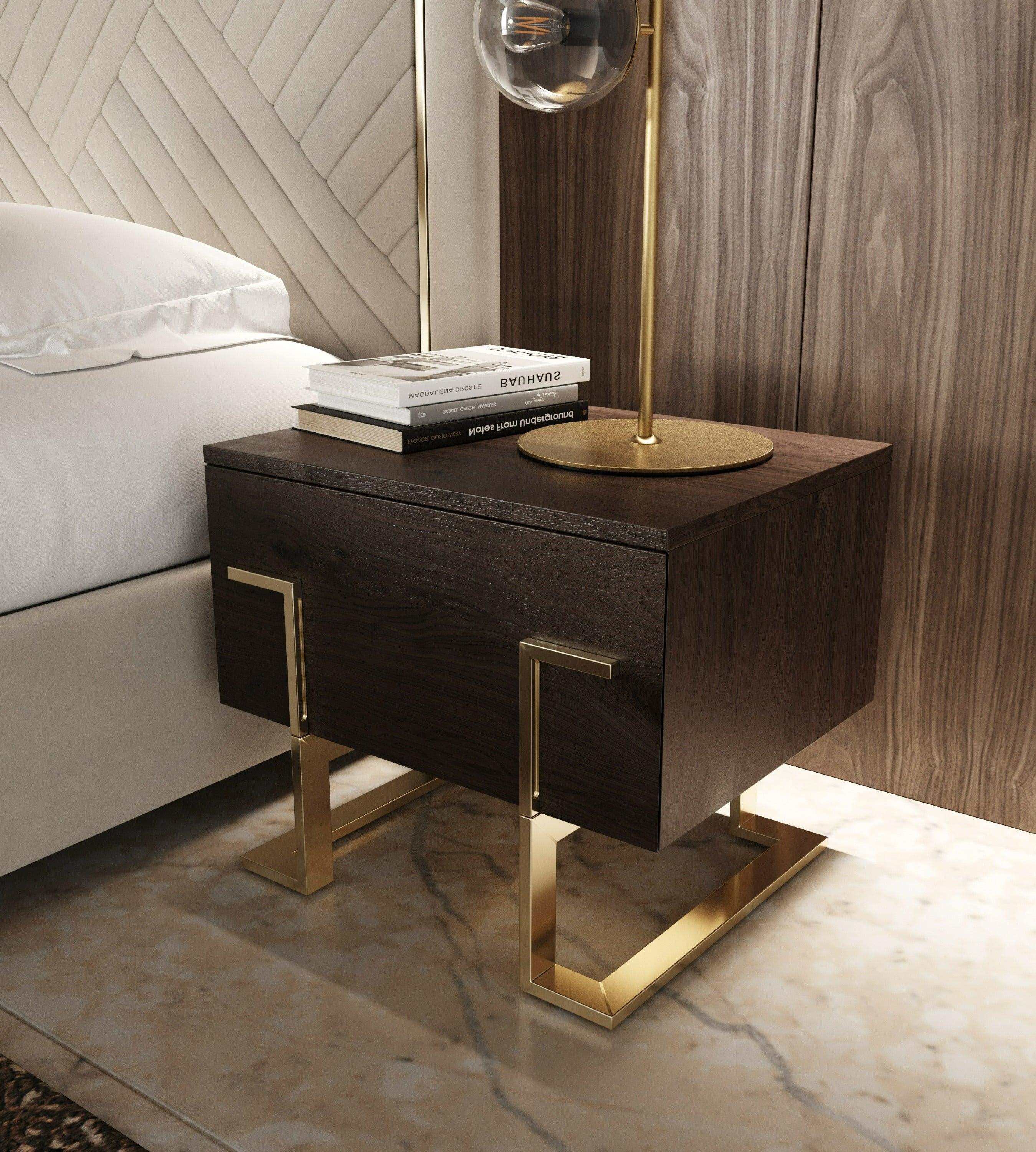 Modrest Moontide Modern Smoked Ash Nightstand