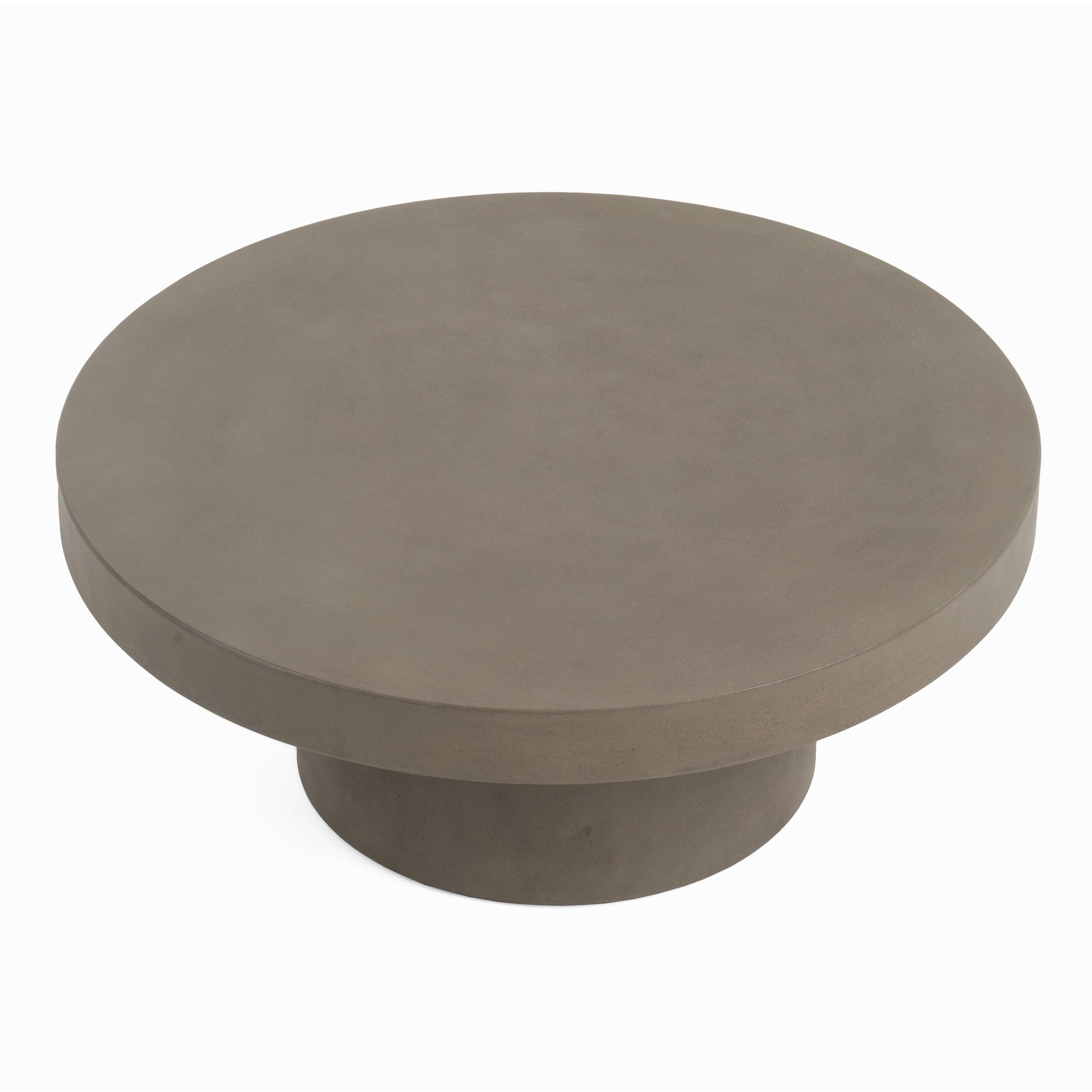 Modrest Morley Modern Round Concrete Coffee Table